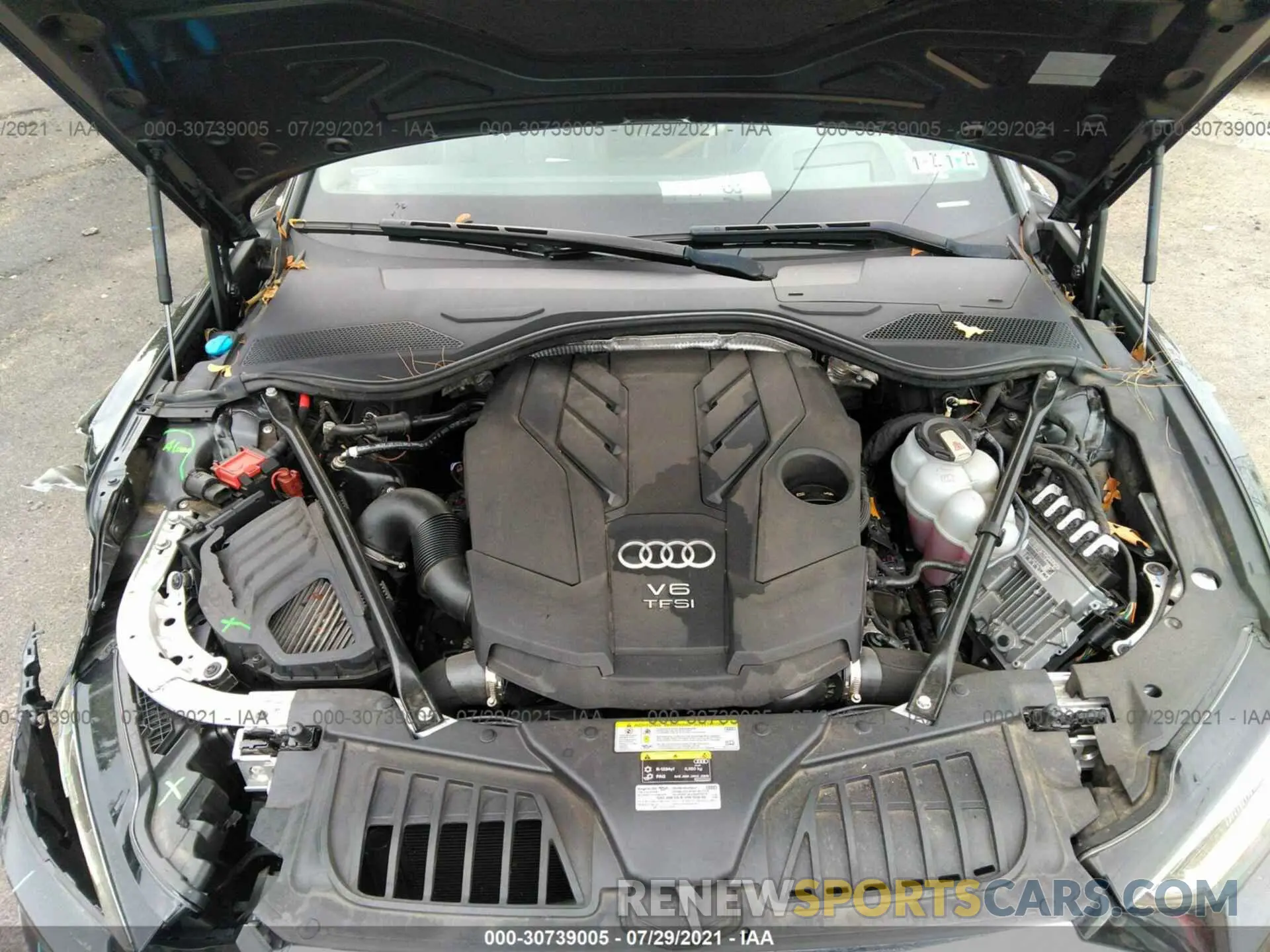 10 fotografías del automóvil dañado WAU8DAF86KN013199 AUDI A8 2019