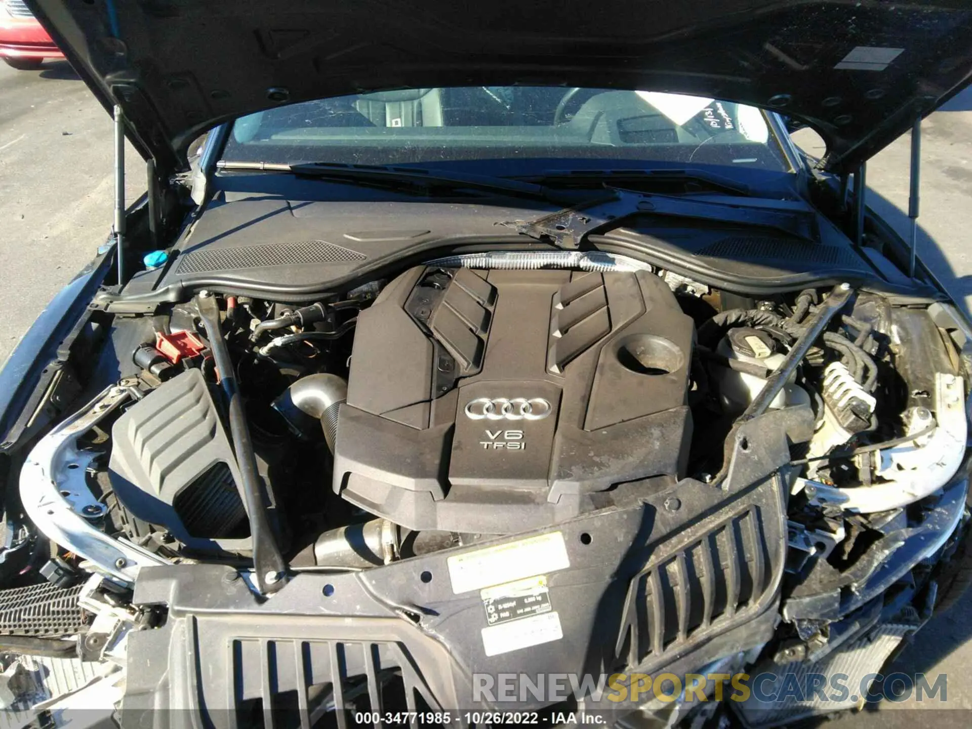 10 fotografías del automóvil dañado WAU8DAF88KN014774 AUDI A8 2019
