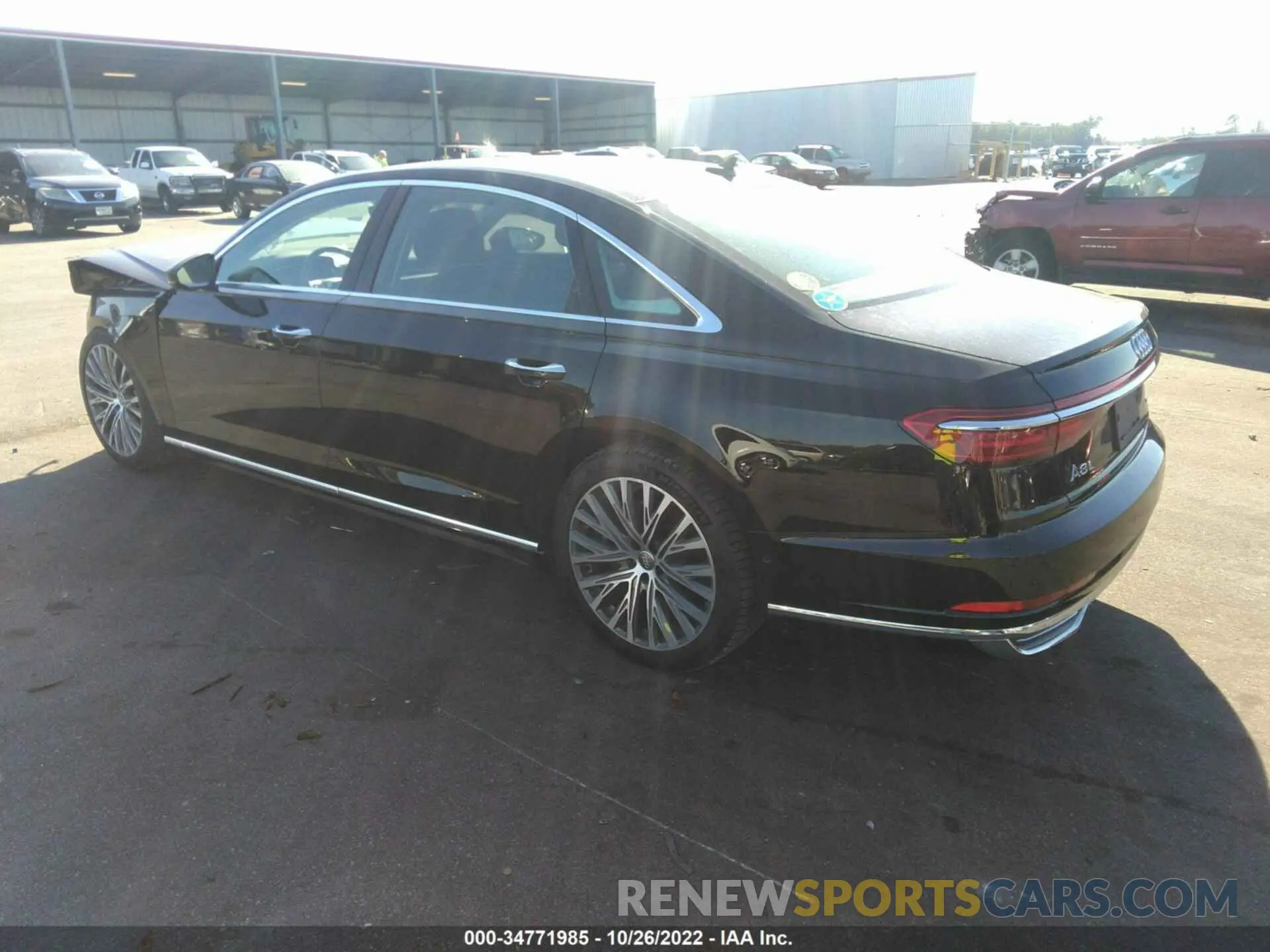 3 fotografías del automóvil dañado WAU8DAF88KN014774 AUDI A8 2019
