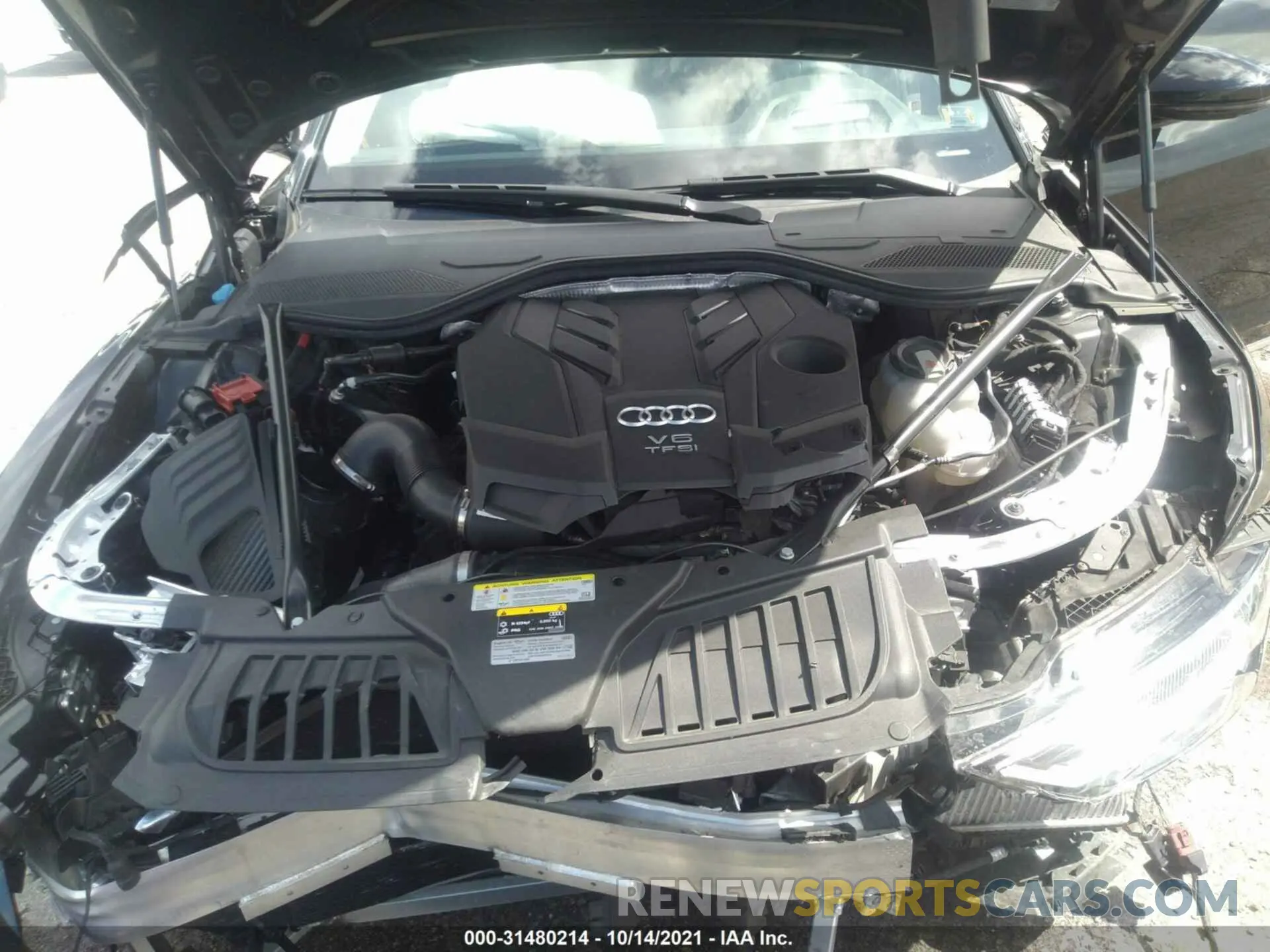 10 fotografías del automóvil dañado WAU8DAF8XKN009687 AUDI A8 2019