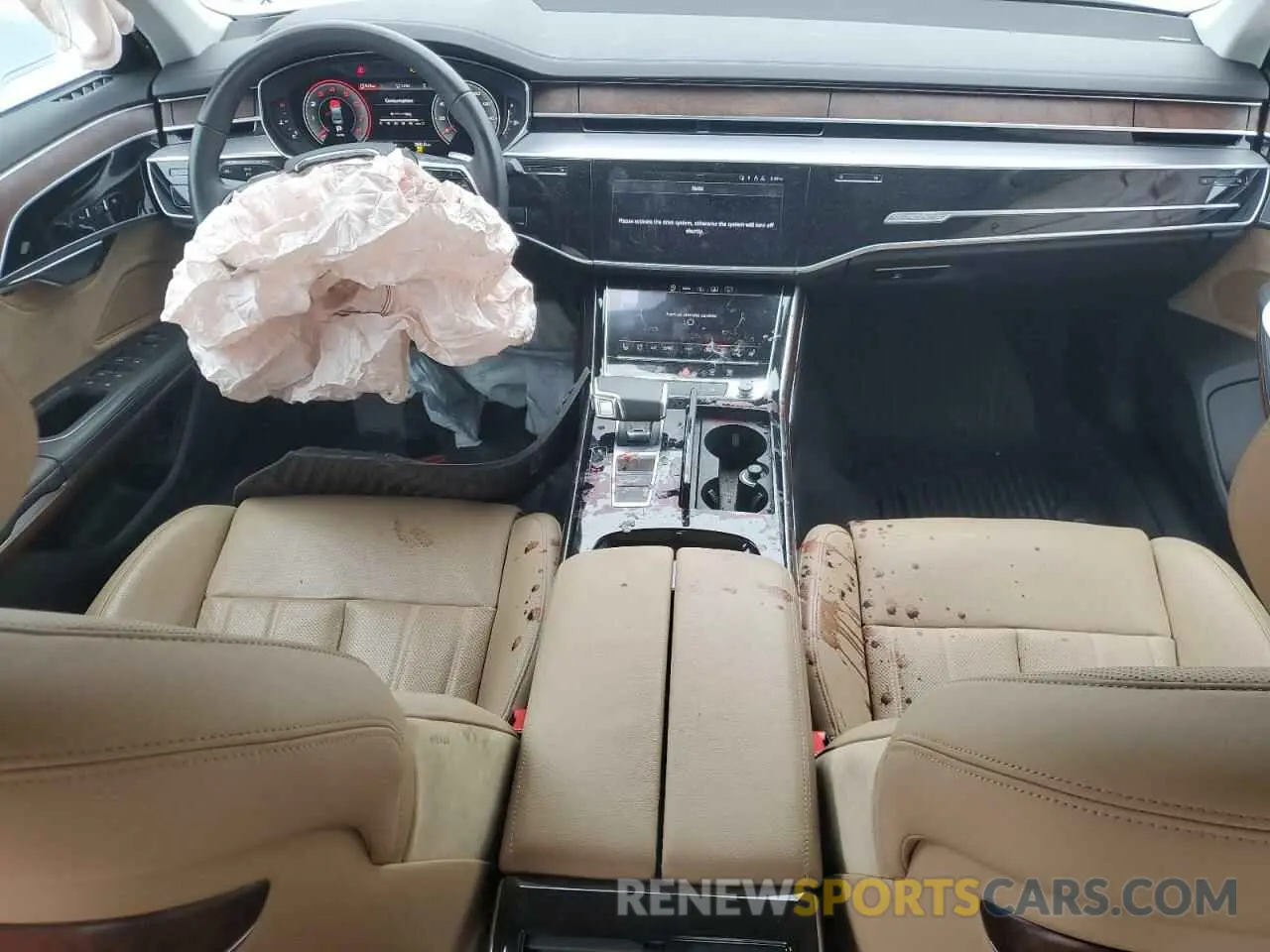 8 fotografías del automóvil dañado WAU8DAF82MN021237 AUDI A8 2021