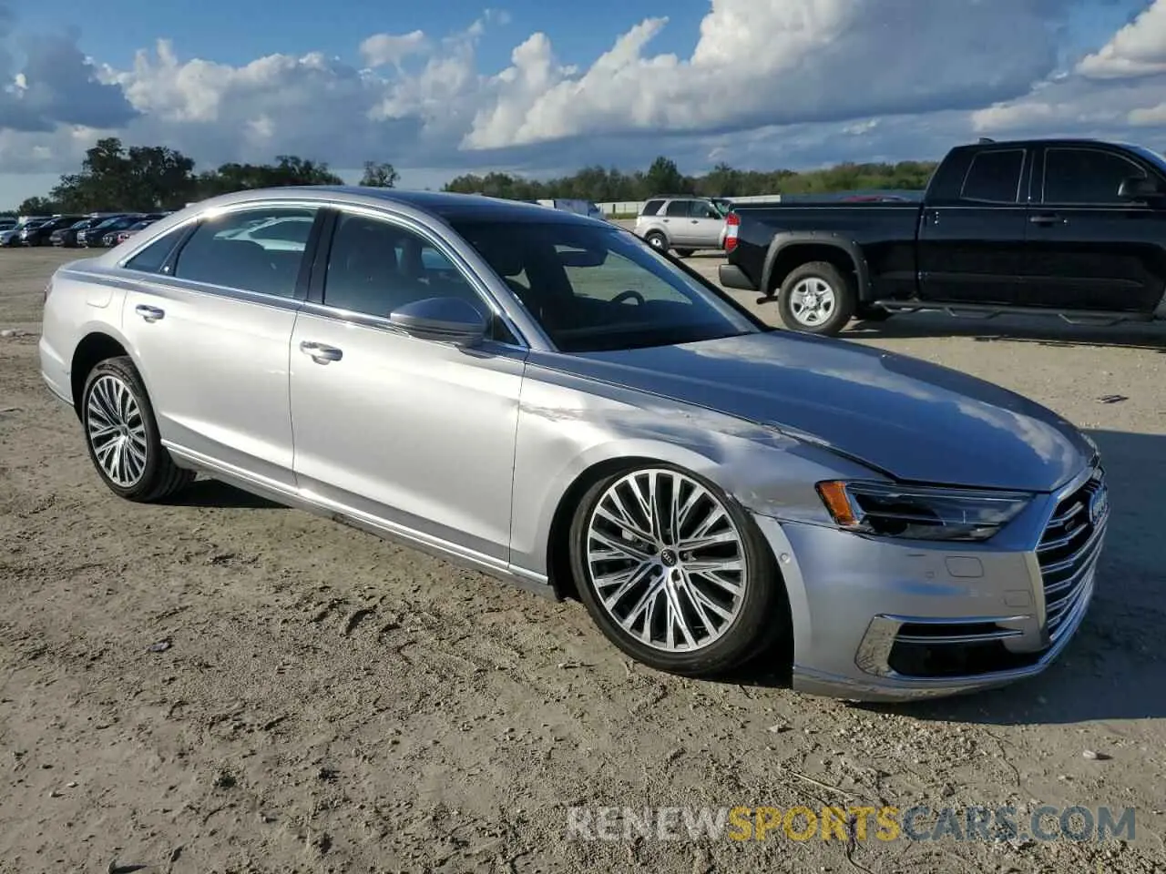 4 fotografías del automóvil dañado WAU8DAF84MN018145 AUDI A8 2021