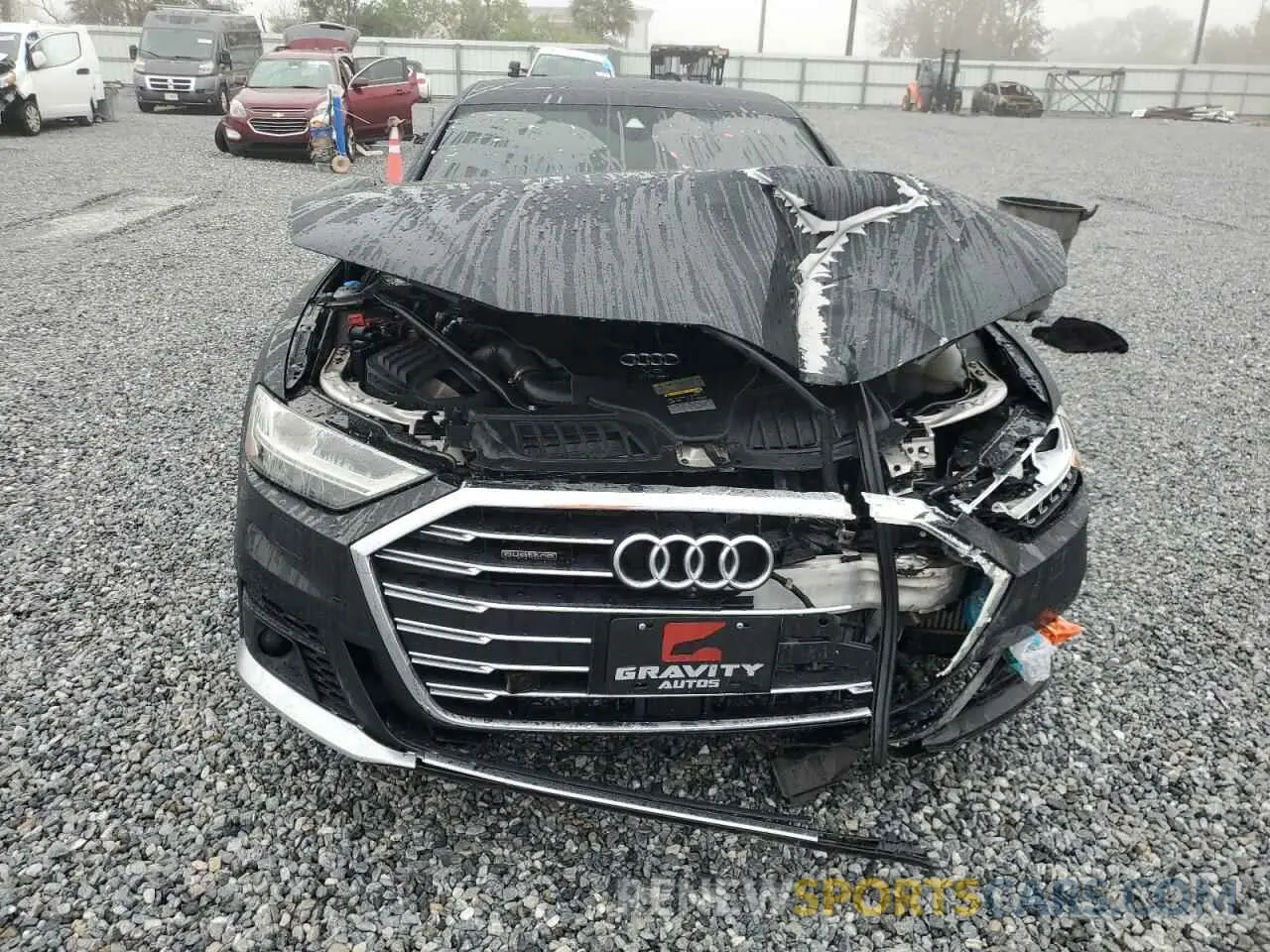 5 fotografías del automóvil dañado WAU8EAF82MN013779 AUDI A8 2021