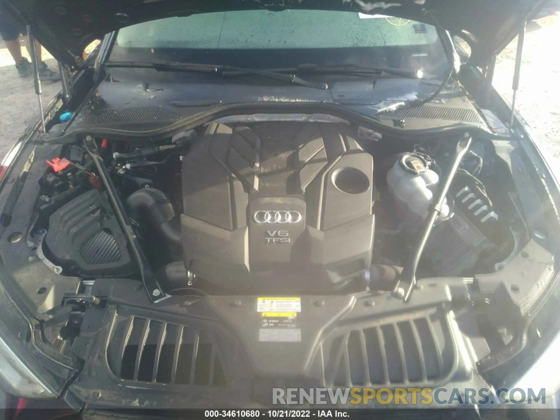 10 fotografías del automóvil dañado WAU8DAF80MN006414 AUDI A8 L 2021