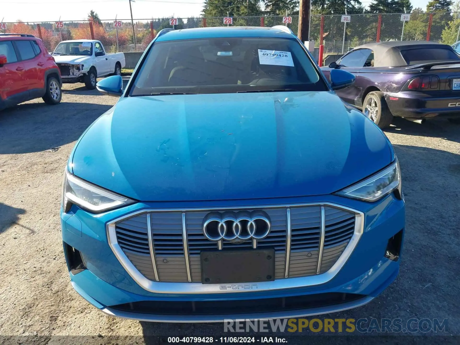 12 fotografías del automóvil dañado WA1LAAGE5KB005407 AUDI E-TRON 2019