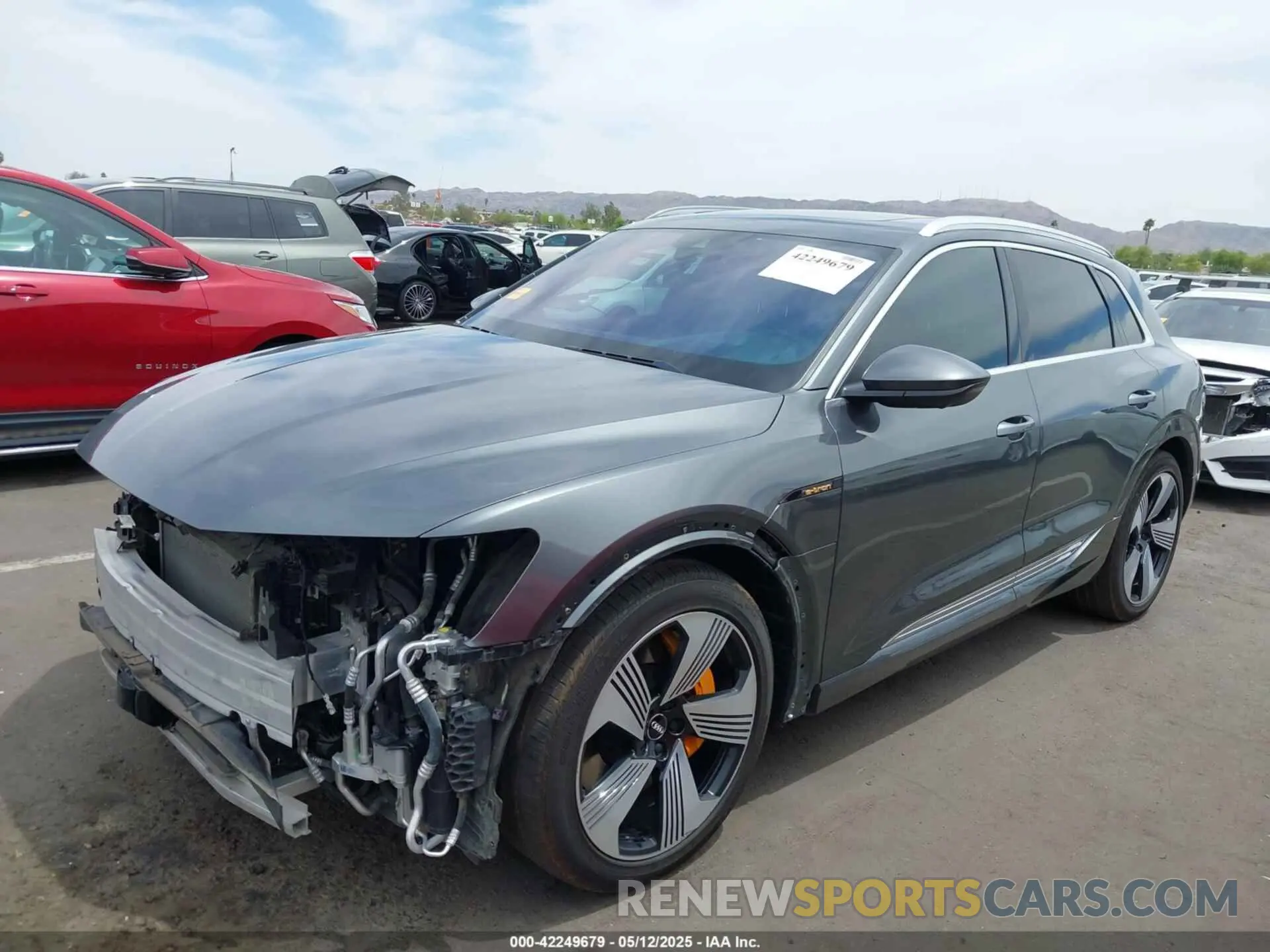 2 fotografías del automóvil dañado WA1VAAGE2KB008399 AUDI E-TRON 2019