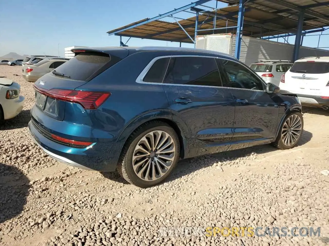 3 fotografías del automóvil dañado WA1VABGE6KB009416 AUDI E-TRON 2019