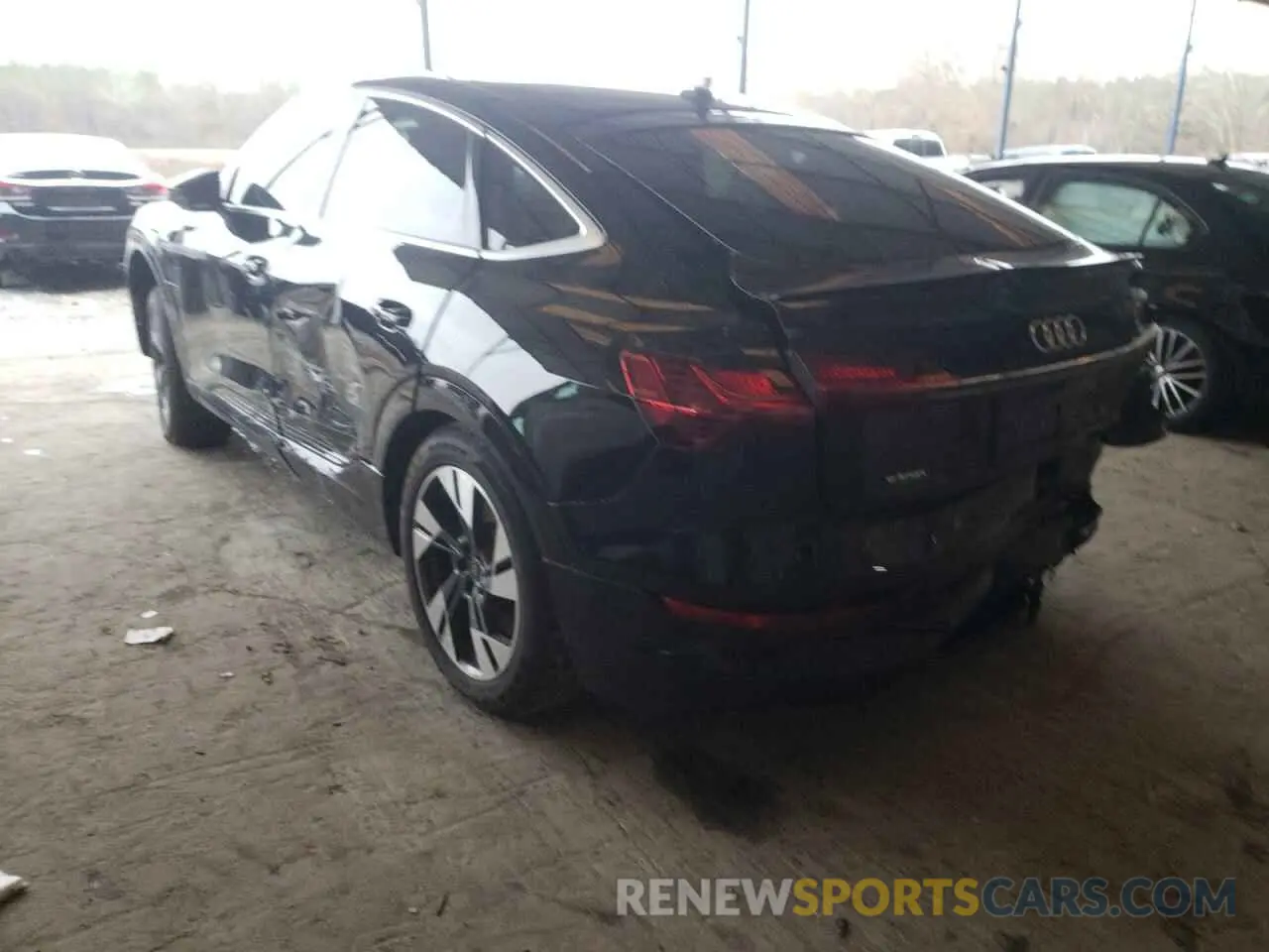 3 fotografías del automóvil dañado WA11AAGE6MB024820 AUDI E-TRON 2021