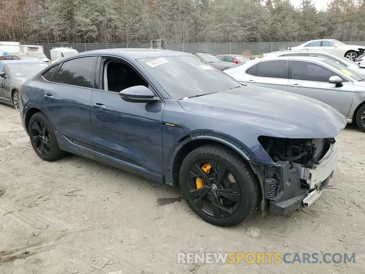 4 fotografías del automóvil dañado WA11AAGE9MB002035 AUDI E-TRON 2021