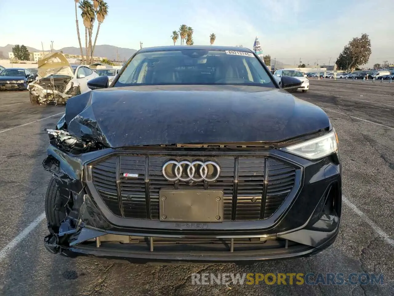 5 fotografías del automóvil dañado WA13ABGE7MB040149 AUDI E-TRON 2021