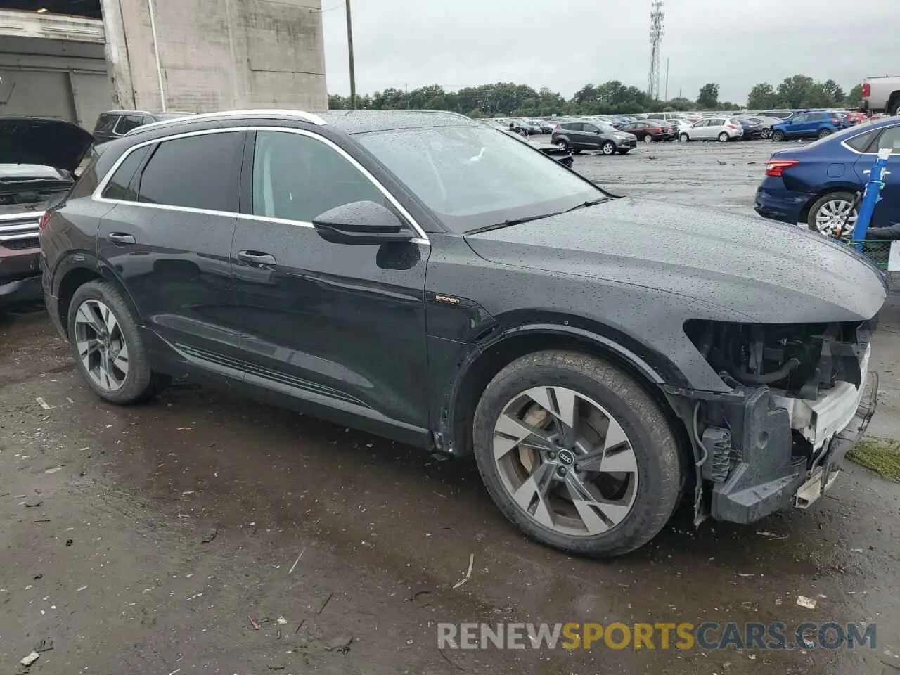 4 fotografías del automóvil dañado WA1AAAGE0MB023789 AUDI E-TRON 2021