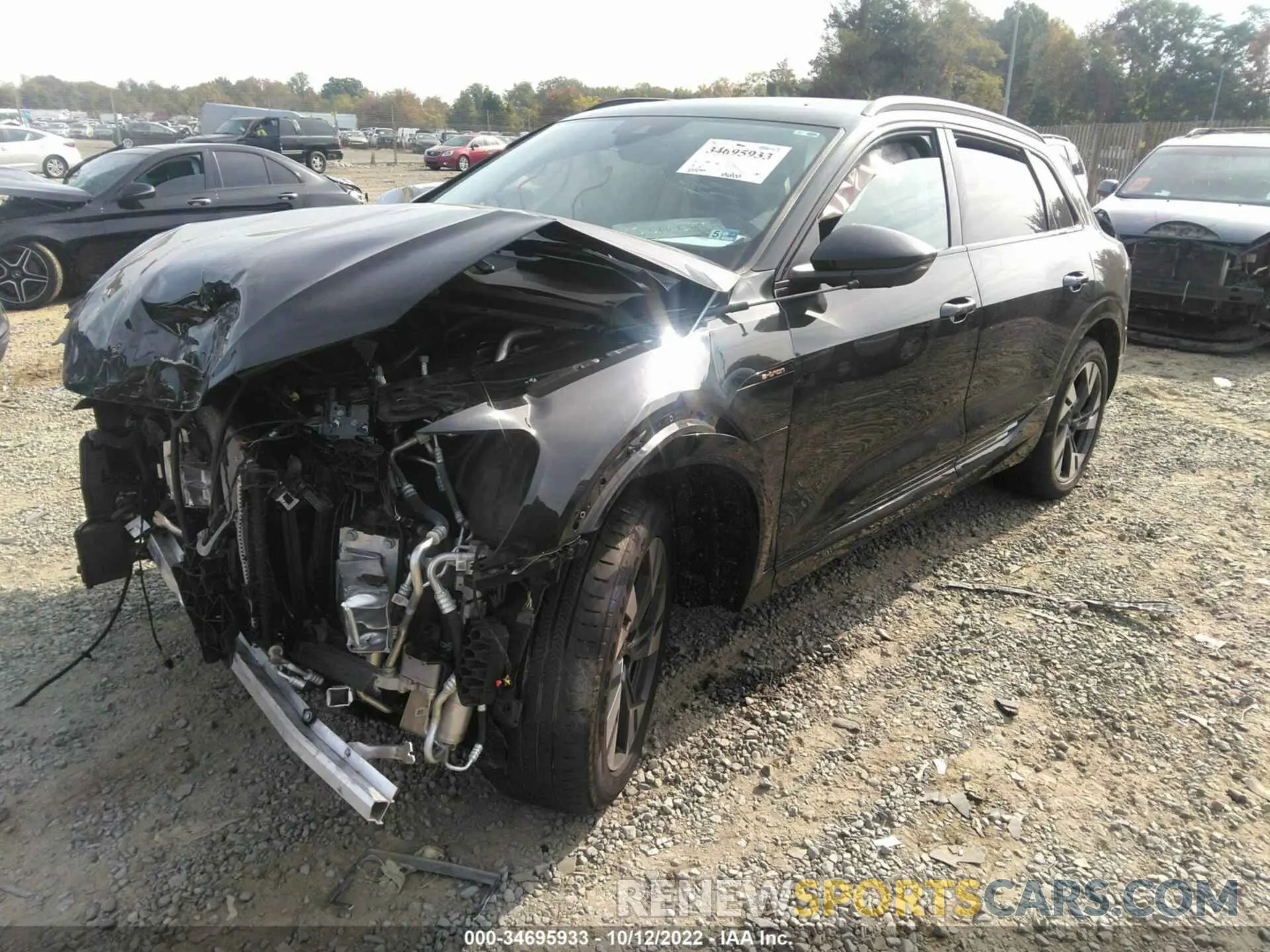 2 fotografías del automóvil dañado WA1AAAGE6MB022808 AUDI E-TRON 2021