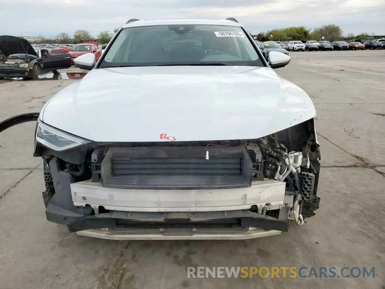 5 fotografías del automóvil dañado WA1AAAGE7MB023949 AUDI E-TRON 2021