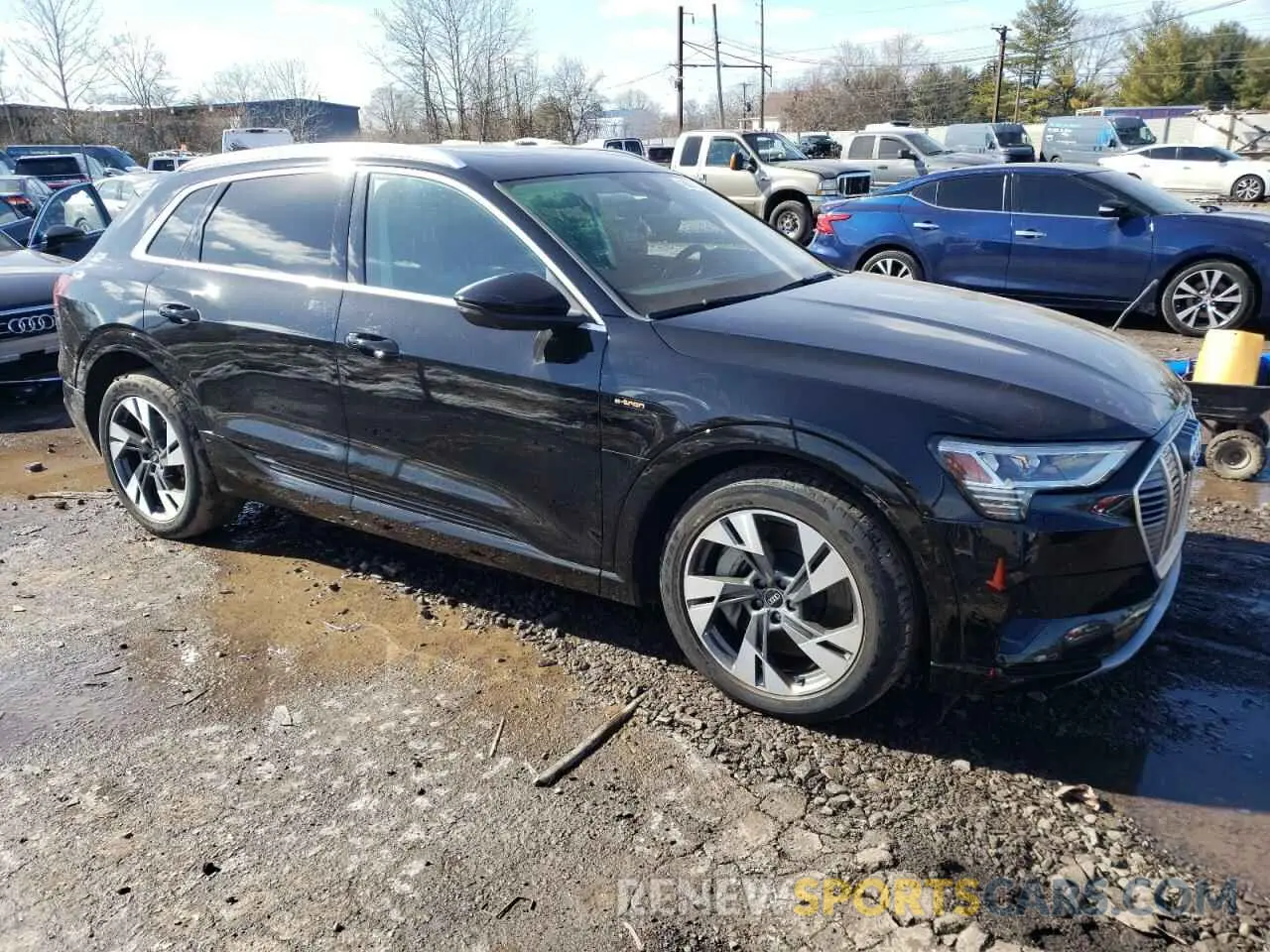 4 fotografías del automóvil dañado WA1LAAGE0MB015720 AUDI E-TRON 2021