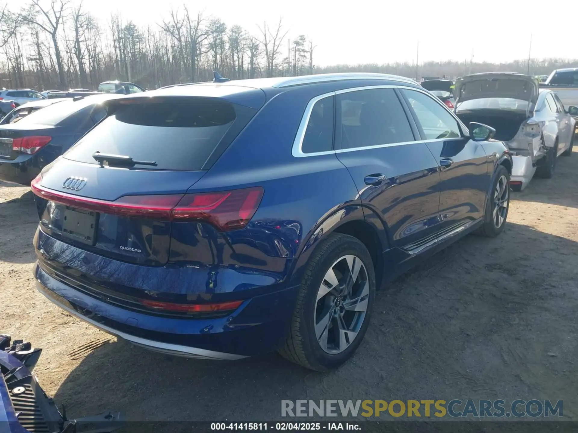 4 fotografías del automóvil dañado WA1LAAGE3MB028896 AUDI E-TRON 2021