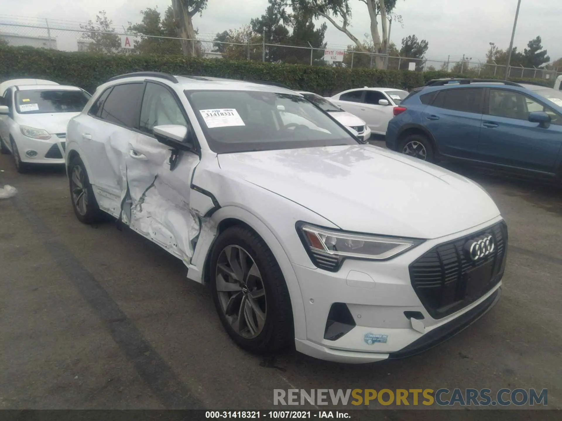 1 fotografías del automóvil dañado WA1LAAGE7MB002222 AUDI E-TRON 2021