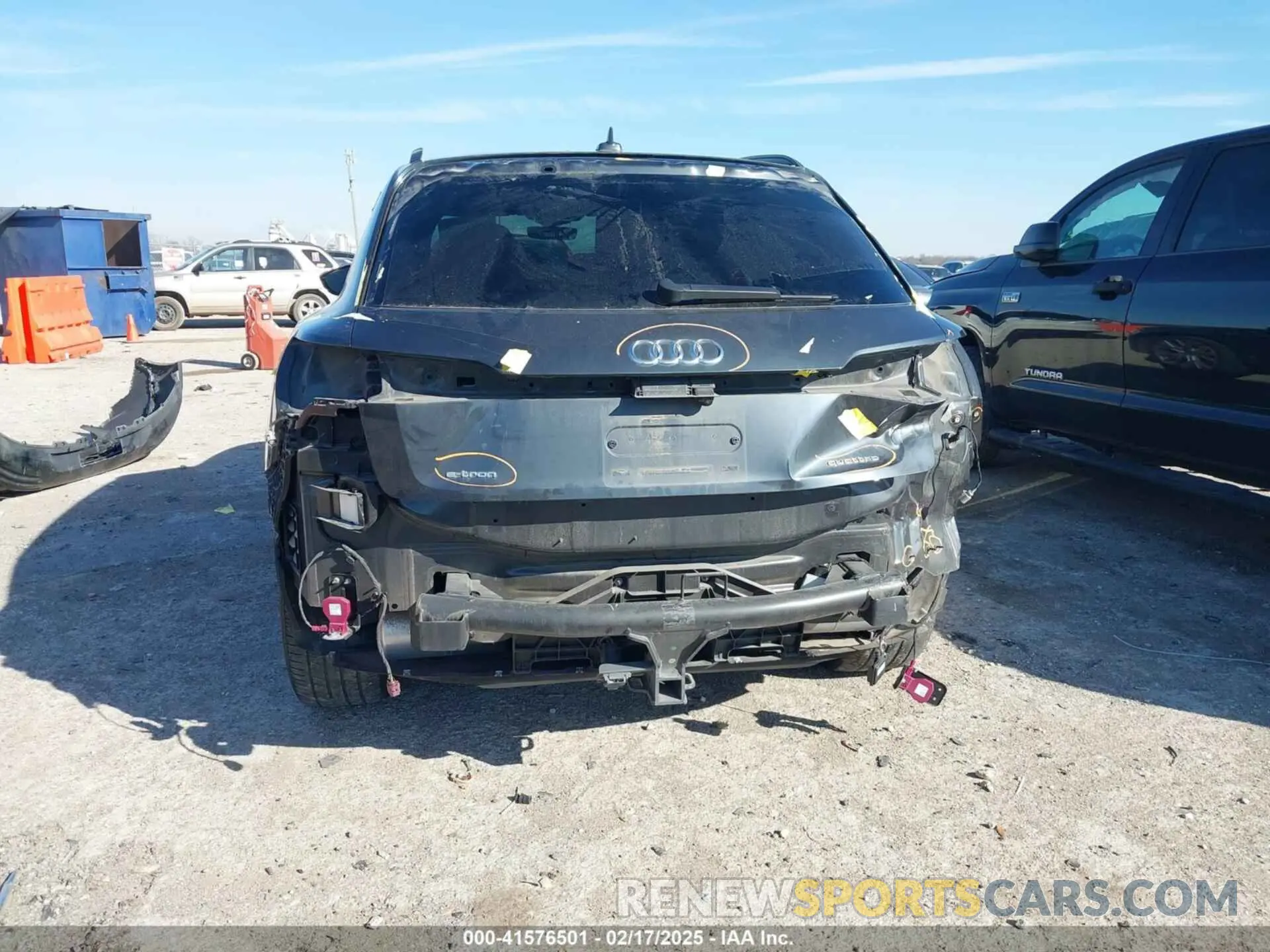 6 fotografías del automóvil dañado WA1VABGE1MB020908 AUDI E-TRON 2021