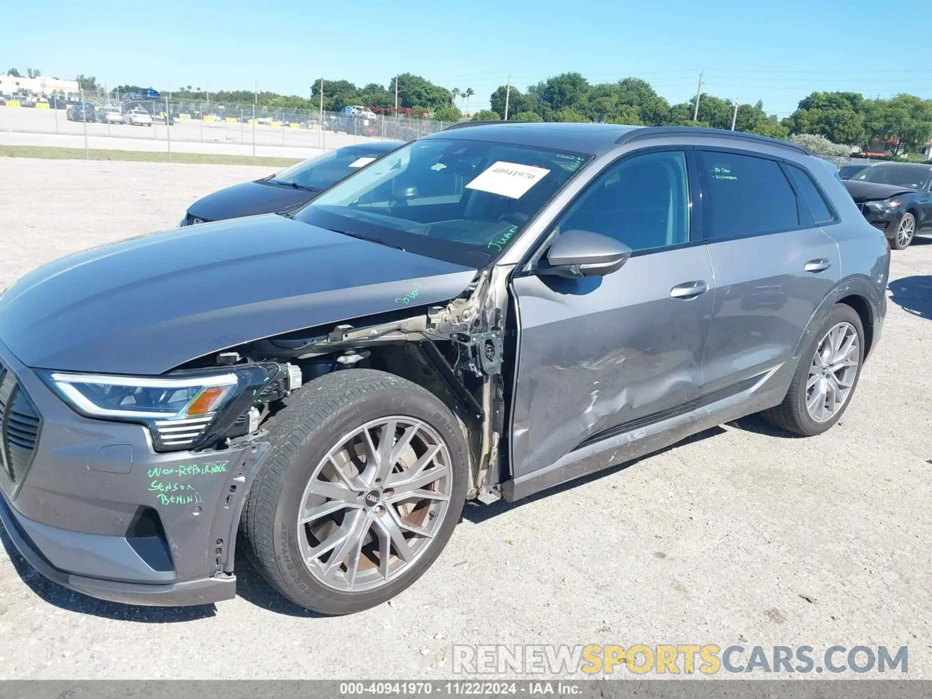 20 fotografías del automóvil dañado WA1VABGE9MB003449 AUDI E-TRON 2021