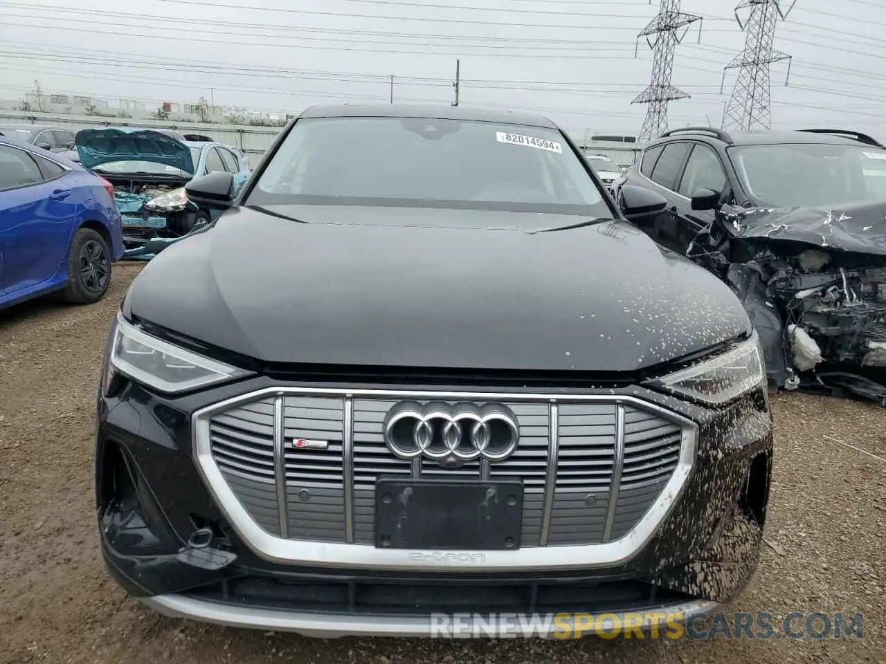 5 fotografías del automóvil dañado WA13AAGE4NB004110 AUDI E-TRON 2022