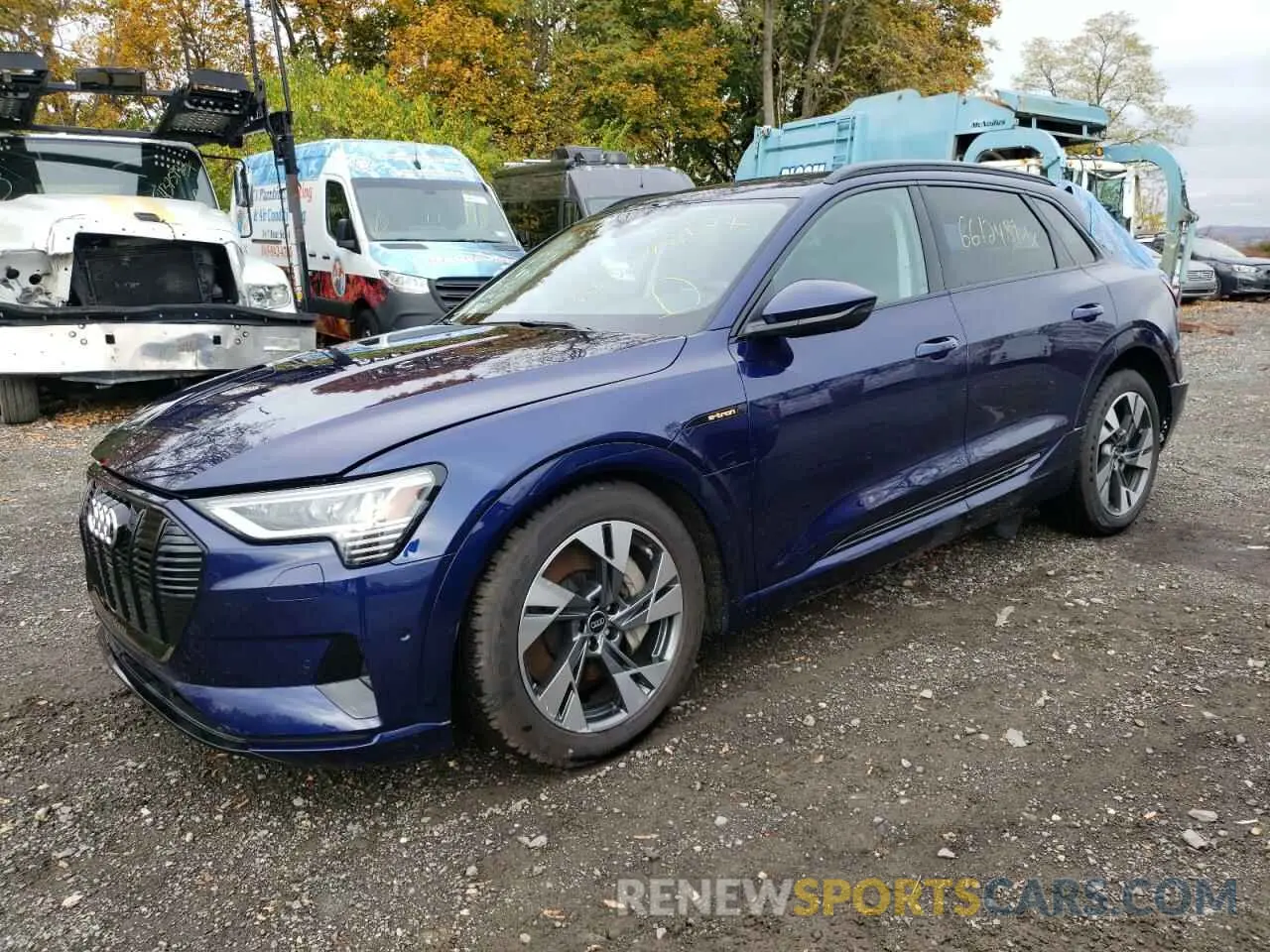 2 fotografías del automóvil dañado WA1AAAGE0NB022000 AUDI E-TRON 2022