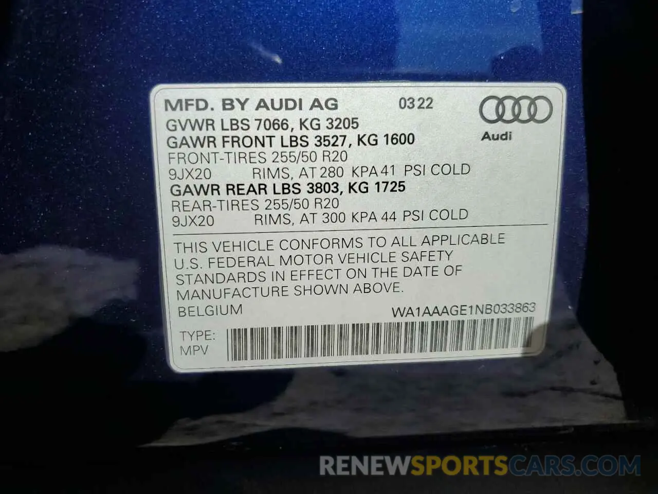 14 fotografías del automóvil dañado WA1AAAGE1NB033863 AUDI E-TRON 2022