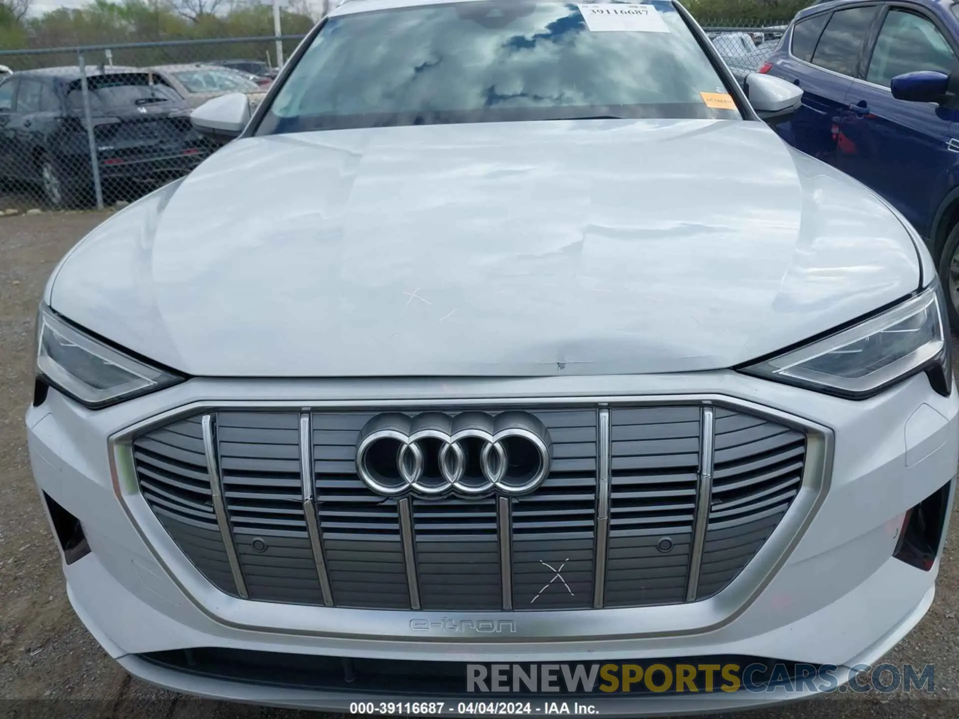 21 fotografías del automóvil dañado WA1AAAGE6NB005833 AUDI E-TRON 2022