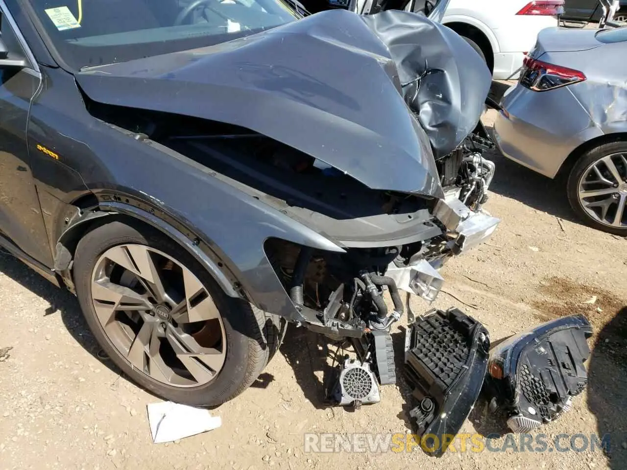 9 fotografías del automóvil dañado WA1AAAGE9NB003848 AUDI E-TRON 2022