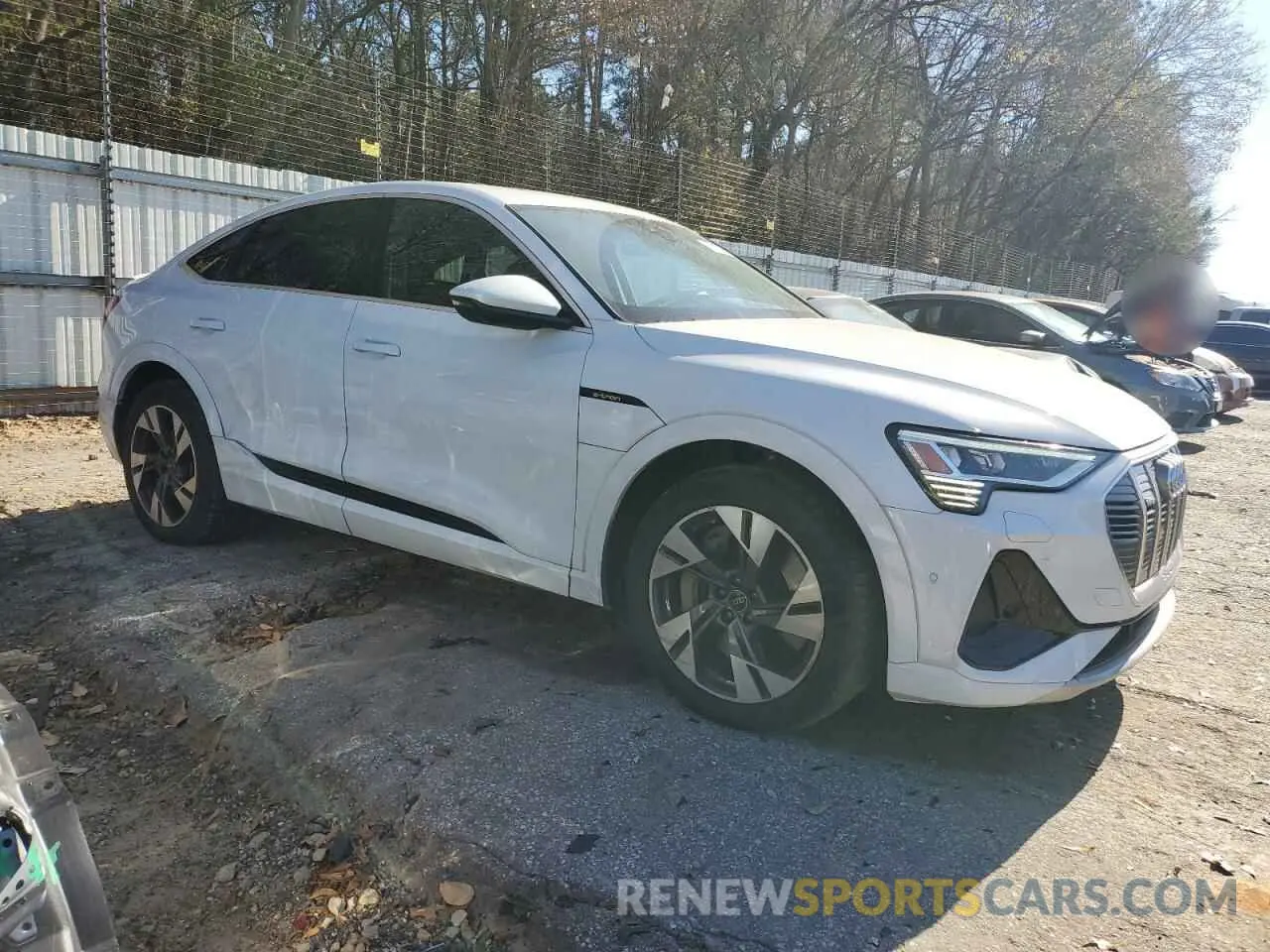 4 fotografías del automóvil dañado WA12AAGE8PB007462 AUDI E-TRON 2023