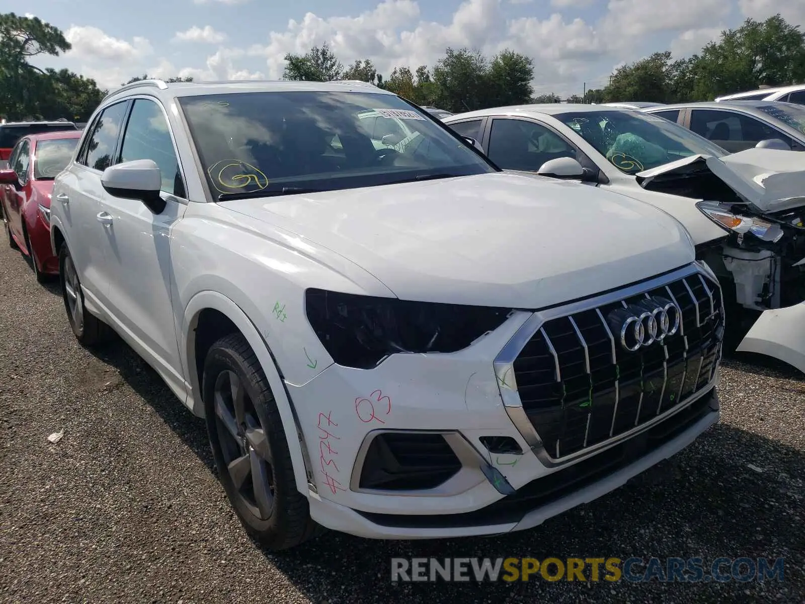 1 fotografías del automóvil dañado WA1AECF32K1079087 AUDI Q3 2019