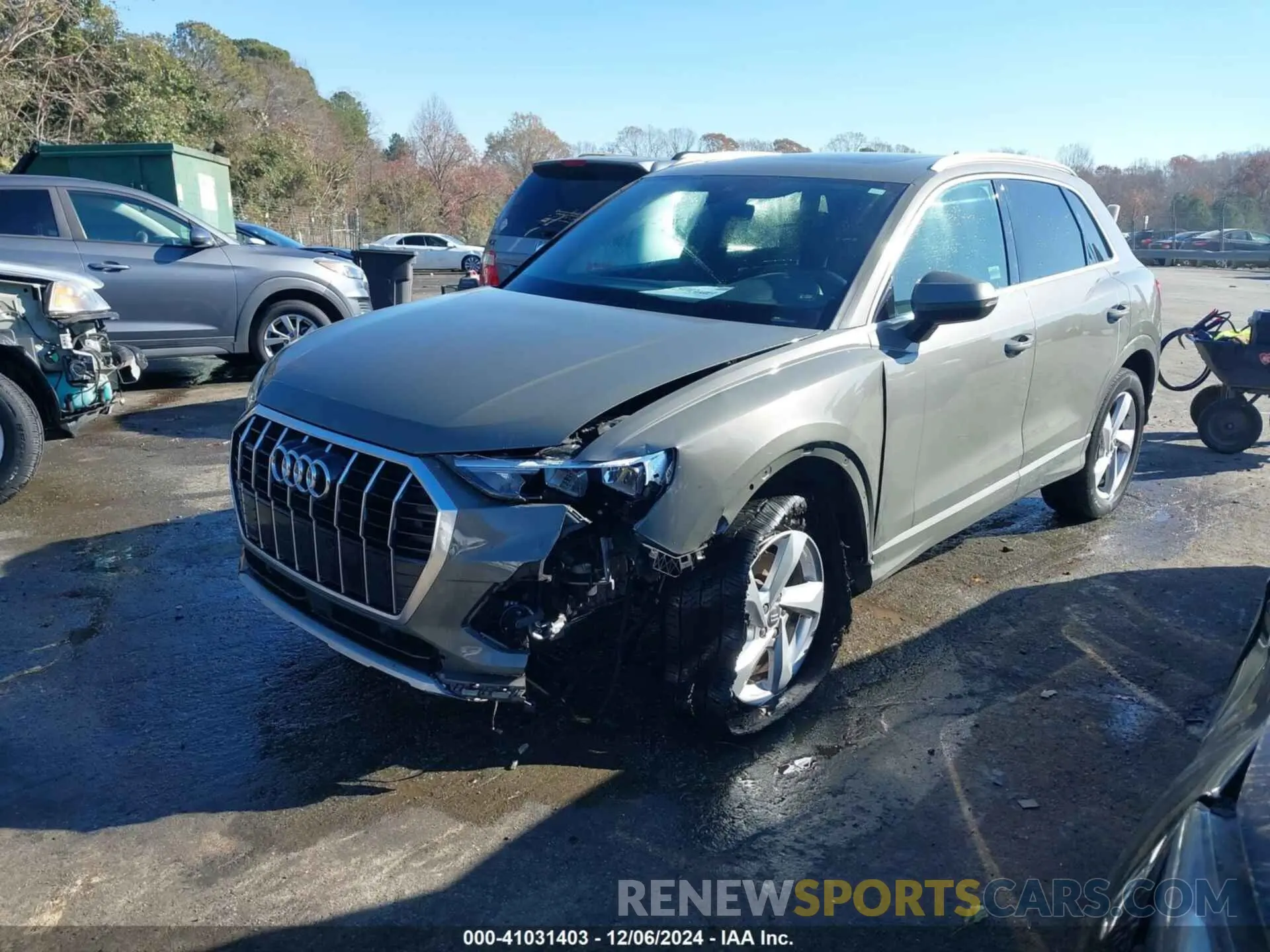 2 fotografías del automóvil dañado WA1AECF35K1079486 AUDI Q3 2019