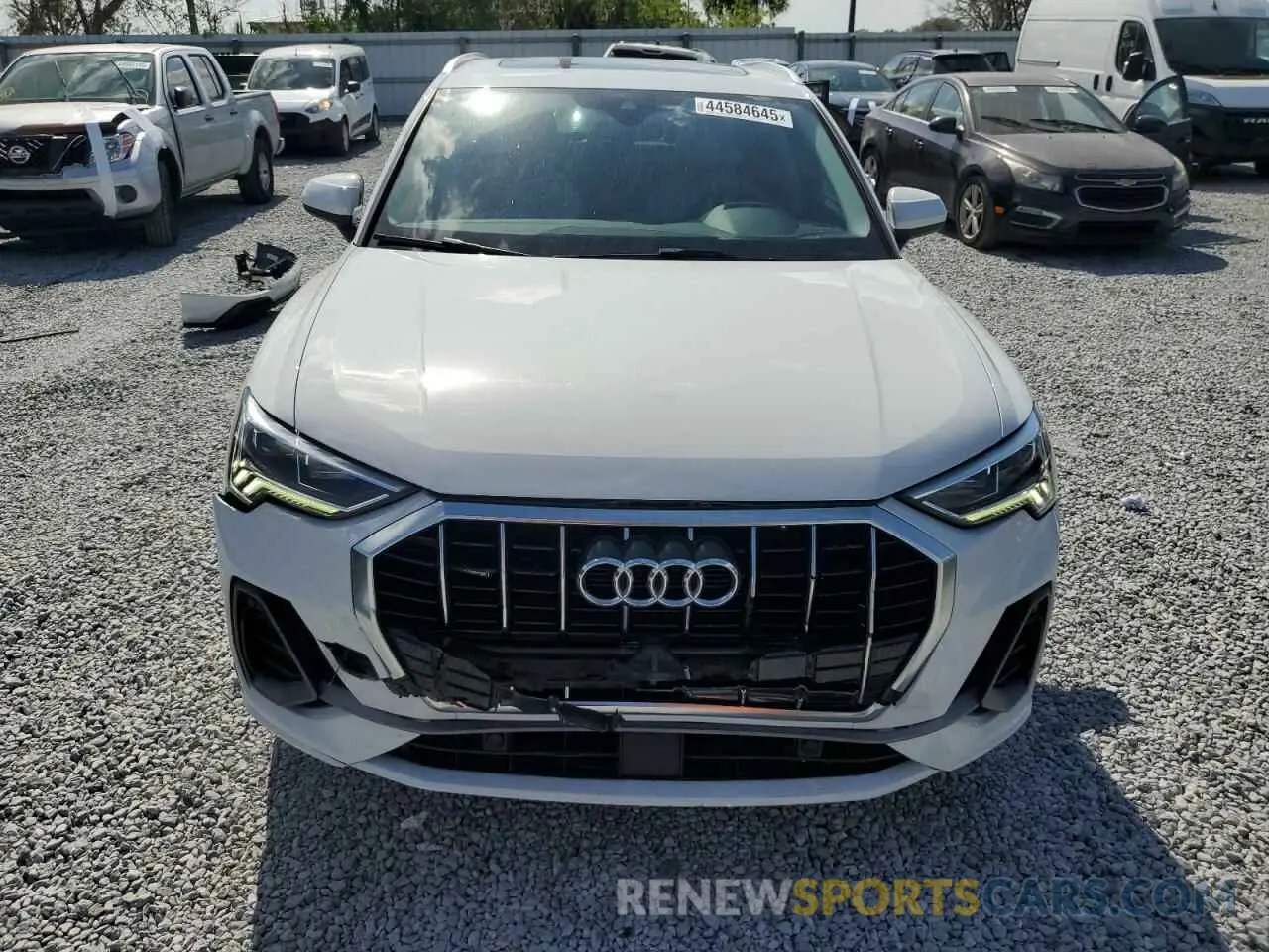 5 fotografías del automóvil dañado WA1EECF33K1071226 AUDI Q3 2019