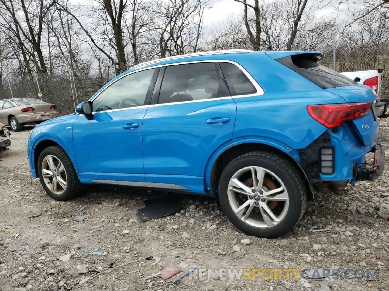 2 fotografías del automóvil dañado WA1EECF39K1088046 AUDI Q3 2019