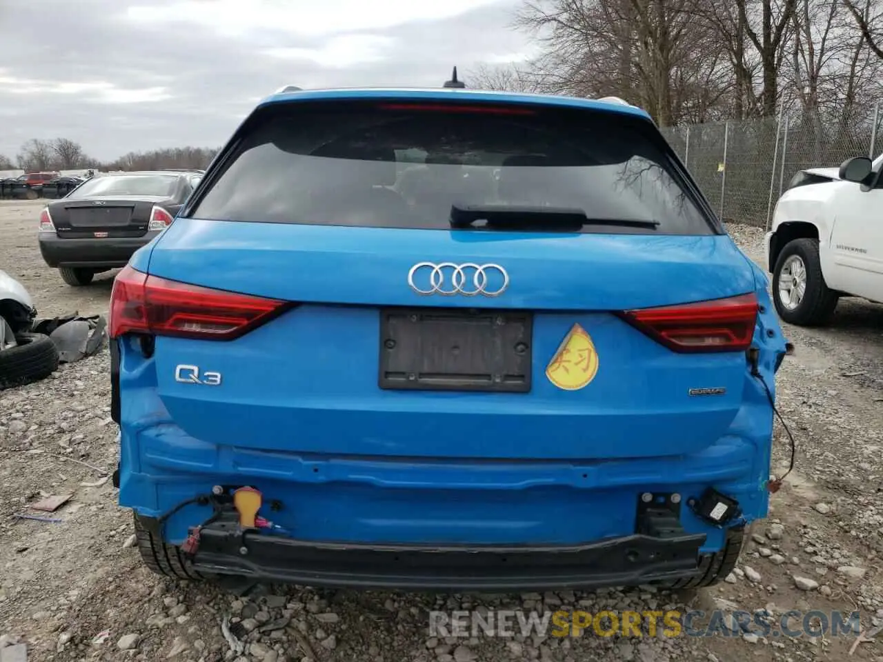 6 fotografías del automóvil dañado WA1EECF39K1088046 AUDI Q3 2019