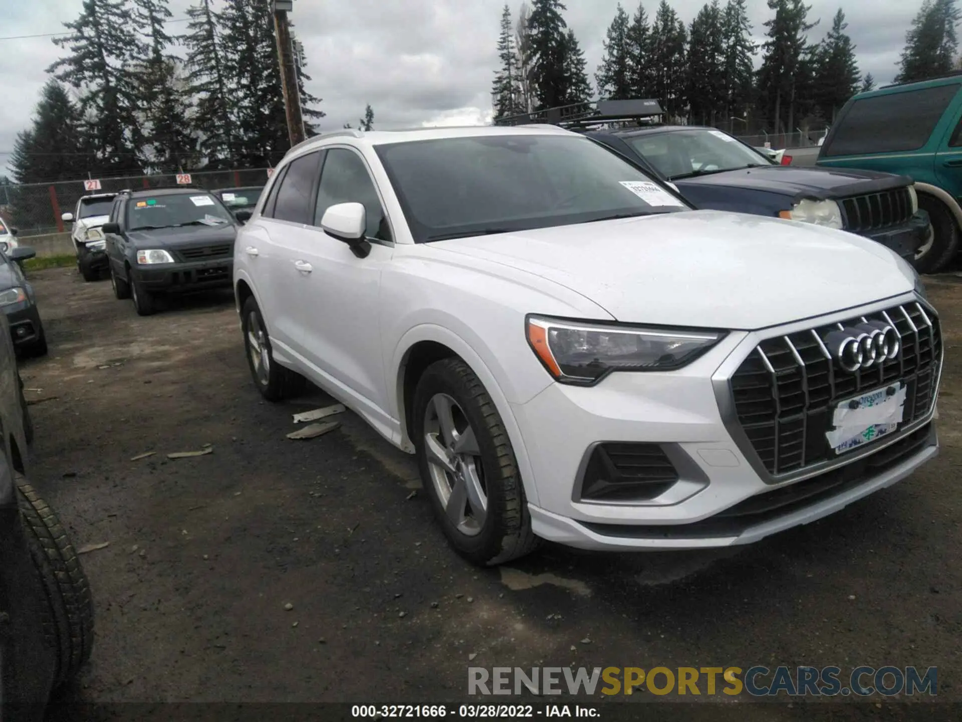 1 fotografías del automóvil dañado WA1AECF30L1038331 AUDI Q3 2020