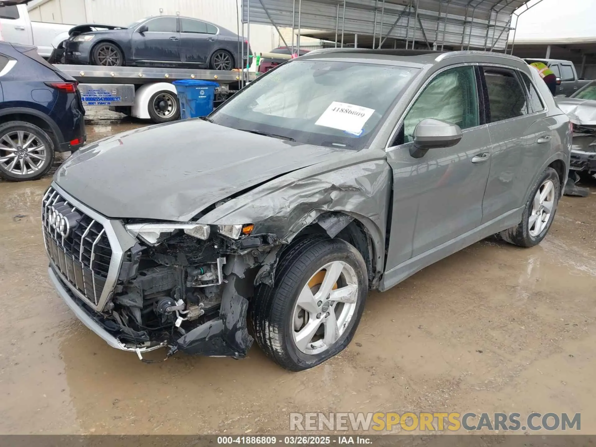 2 fotografías del automóvil dañado WA1AECF30L1052472 AUDI Q3 2020