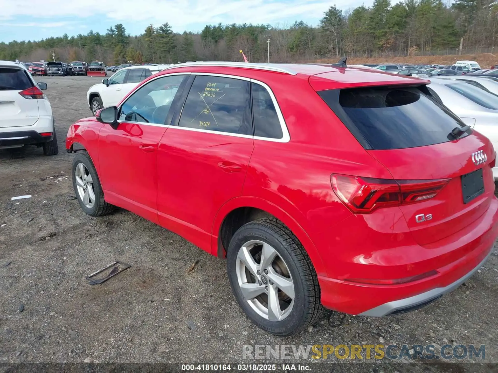 3 fotografías del automóvil dañado WA1AECF32L1001684 AUDI Q3 2020