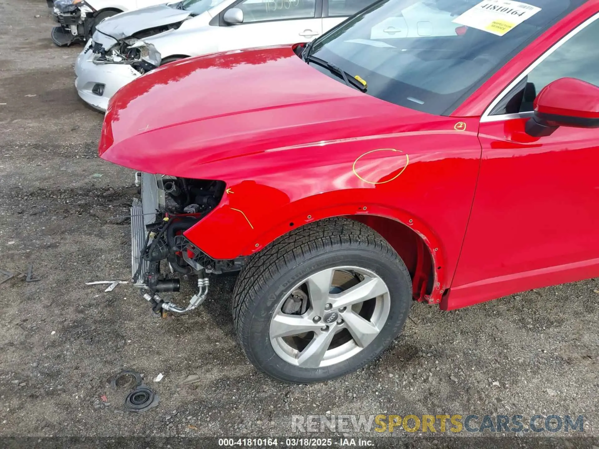 6 fotografías del automóvil dañado WA1AECF32L1001684 AUDI Q3 2020