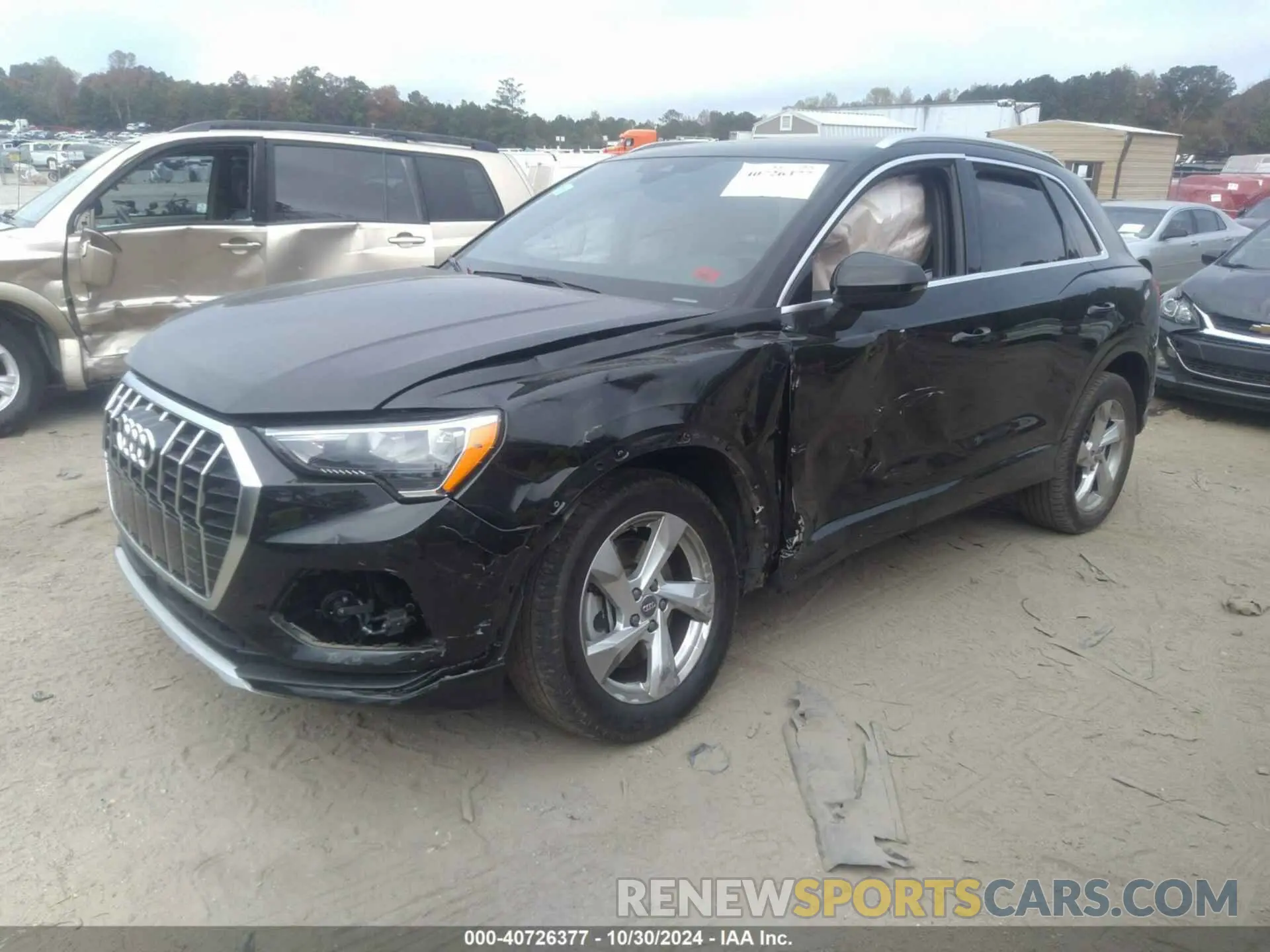 2 fotografías del automóvil dañado WA1AECF33L1098376 AUDI Q3 2020