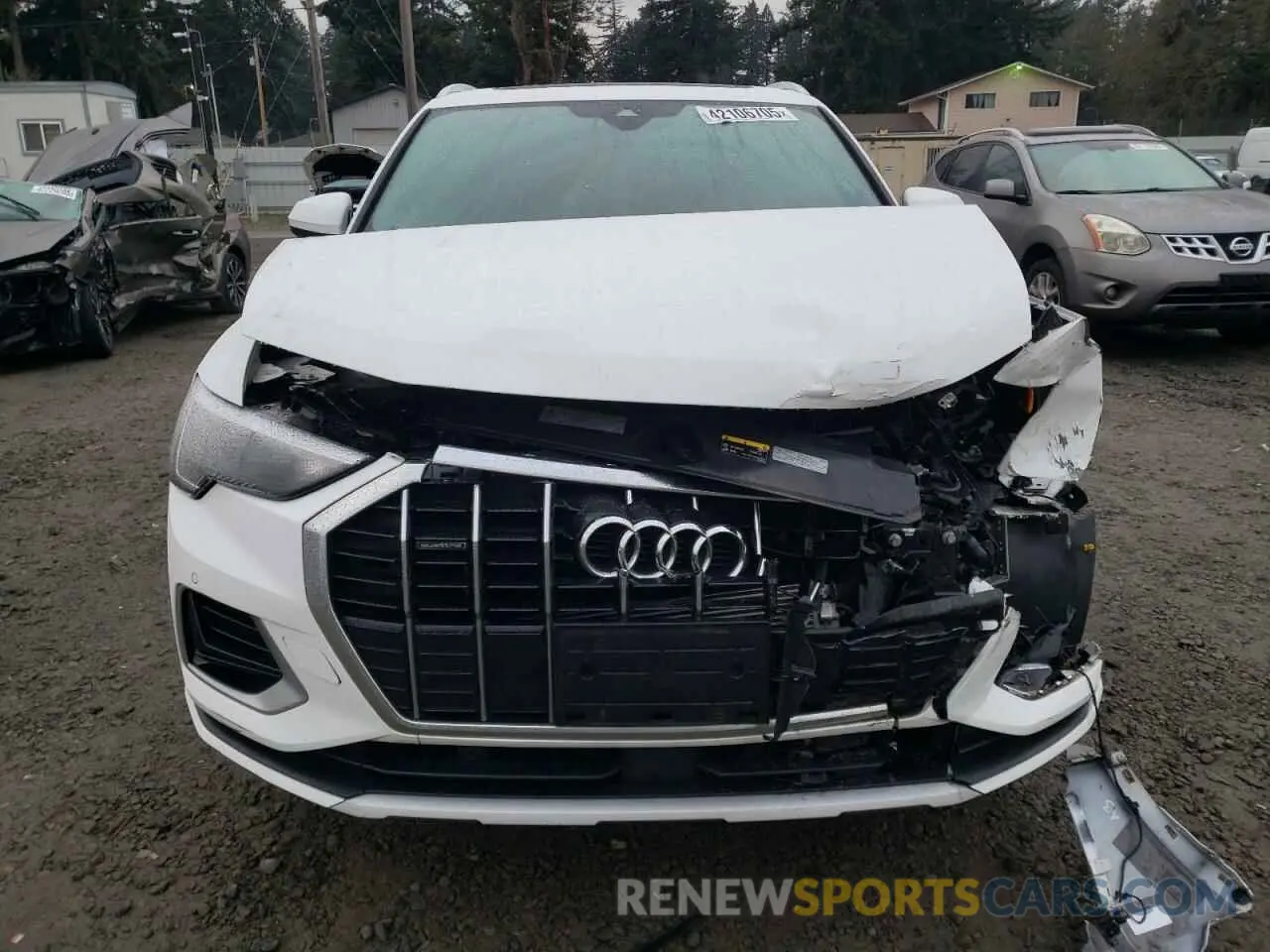 5 fotografías del automóvil dañado WA1AECF34L1105805 AUDI Q3 2020