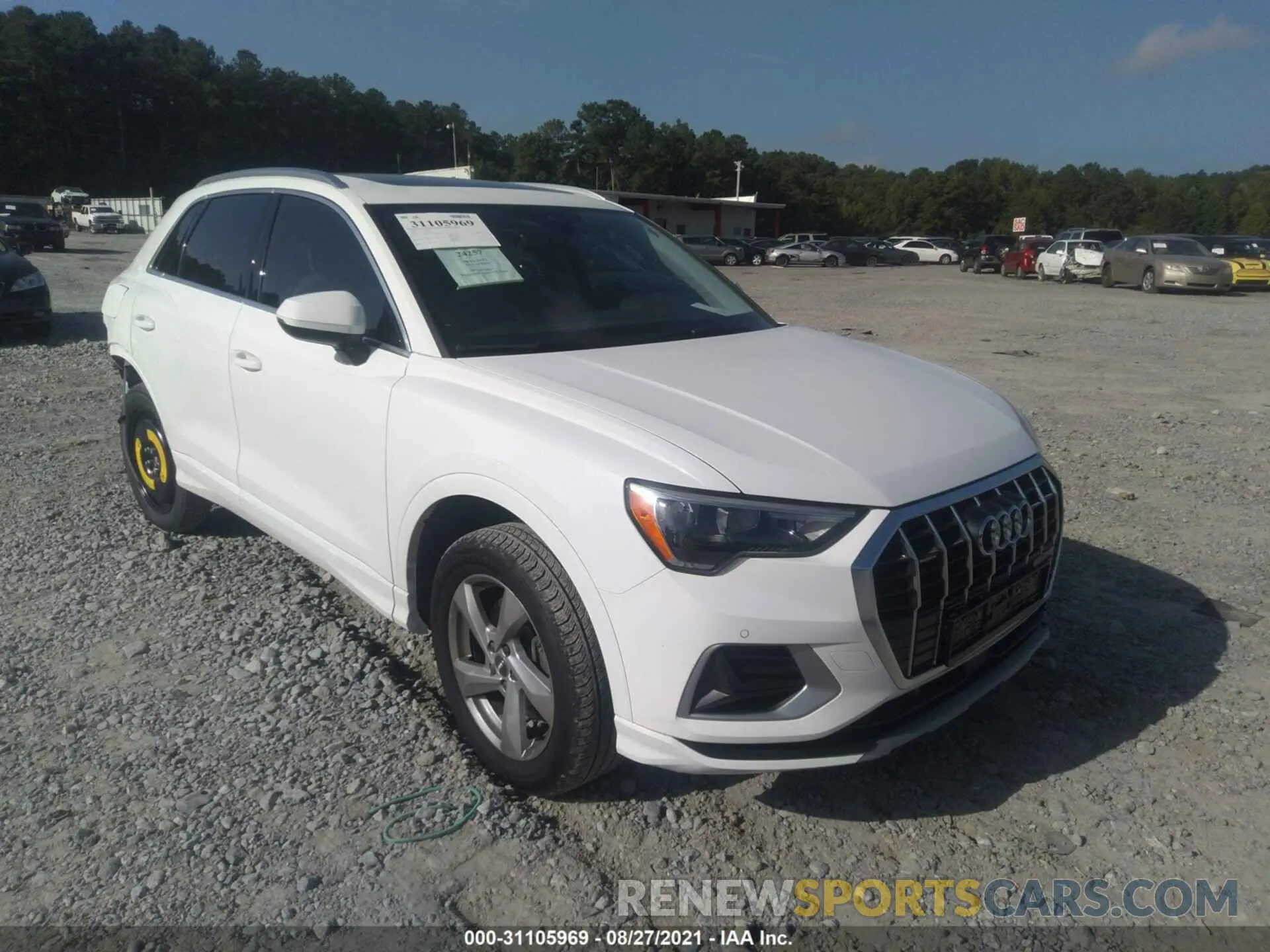 1 fotografías del automóvil dañado WA1AECF38L1025519 AUDI Q3 2020
