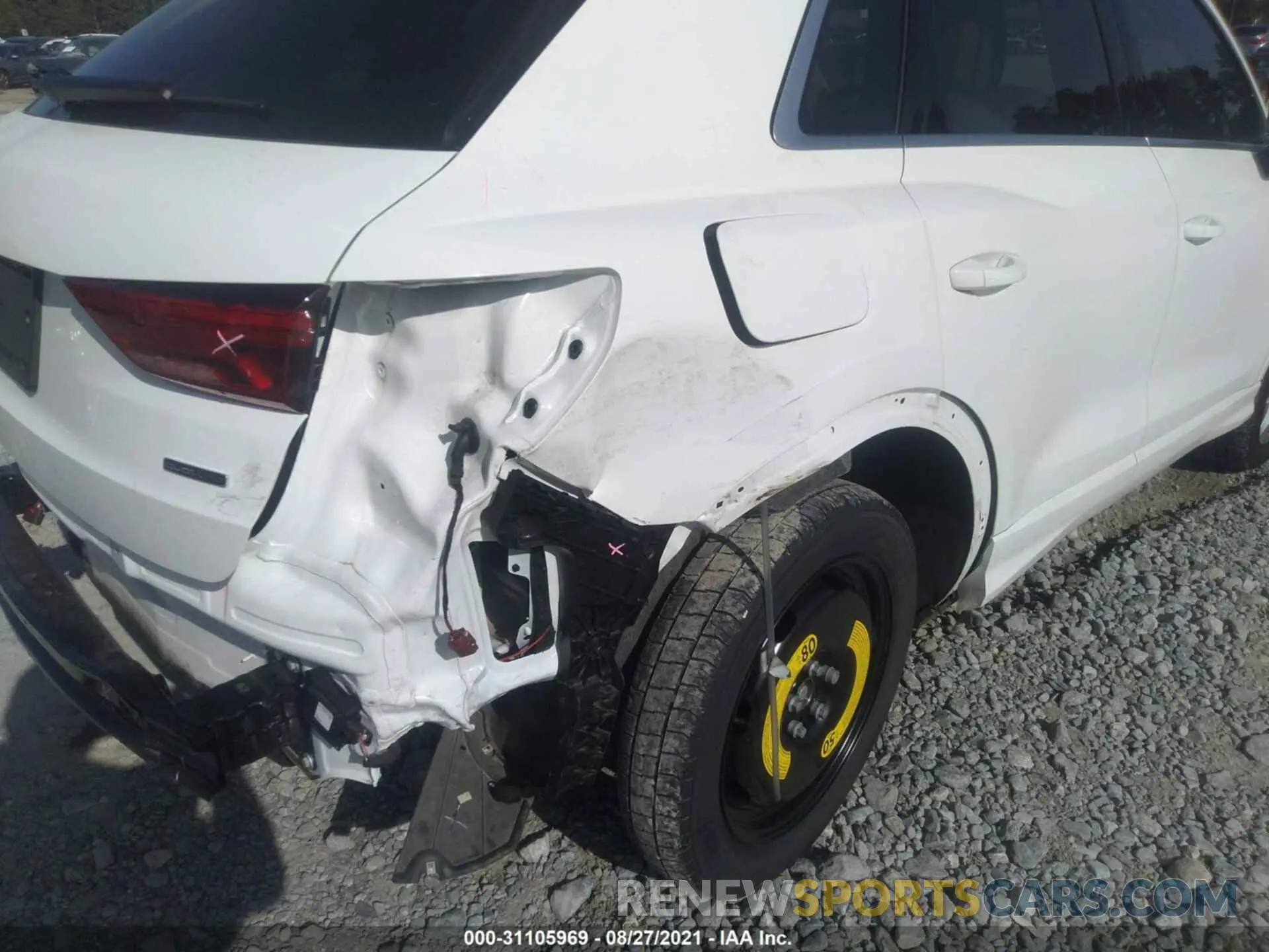 6 fotografías del automóvil dañado WA1AECF38L1025519 AUDI Q3 2020