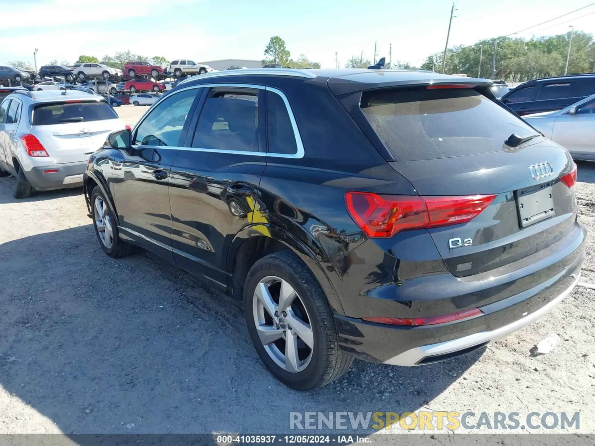3 fotografías del automóvil dañado WA1AECF38L1026556 AUDI Q3 2020