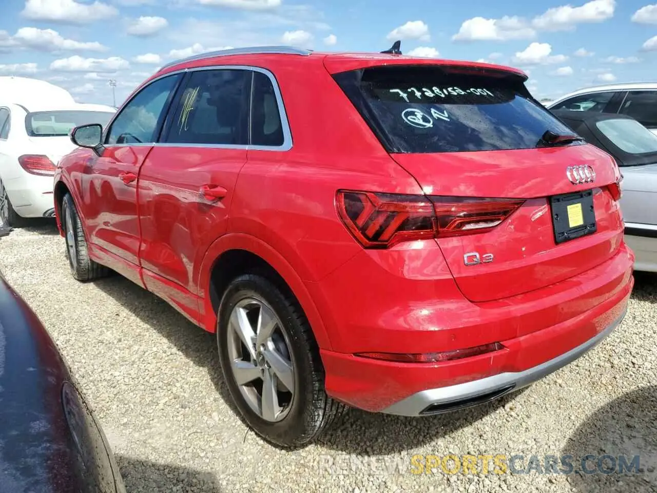 3 fotografías del automóvil dañado WA1AECF39L1039879 AUDI Q3 2020