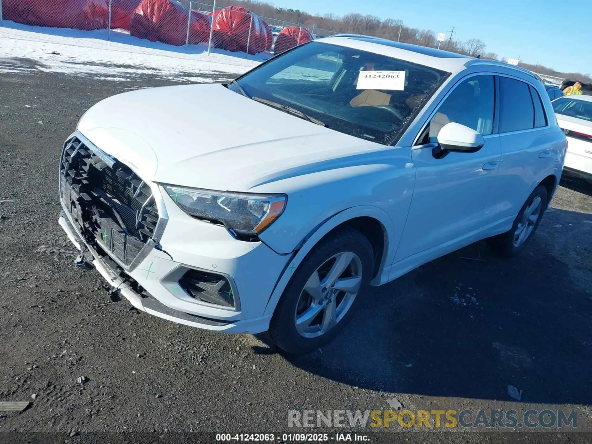 2 fotografías del automóvil dañado WA1AECF3XL1113603 AUDI Q3 2020