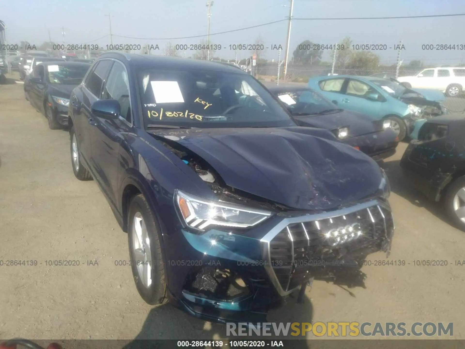 1 fotografías del automóvil dañado WA1BECF31L1119018 AUDI Q3 2020