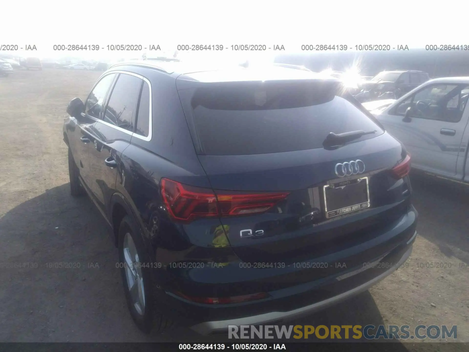 3 fotografías del automóvil dañado WA1BECF31L1119018 AUDI Q3 2020