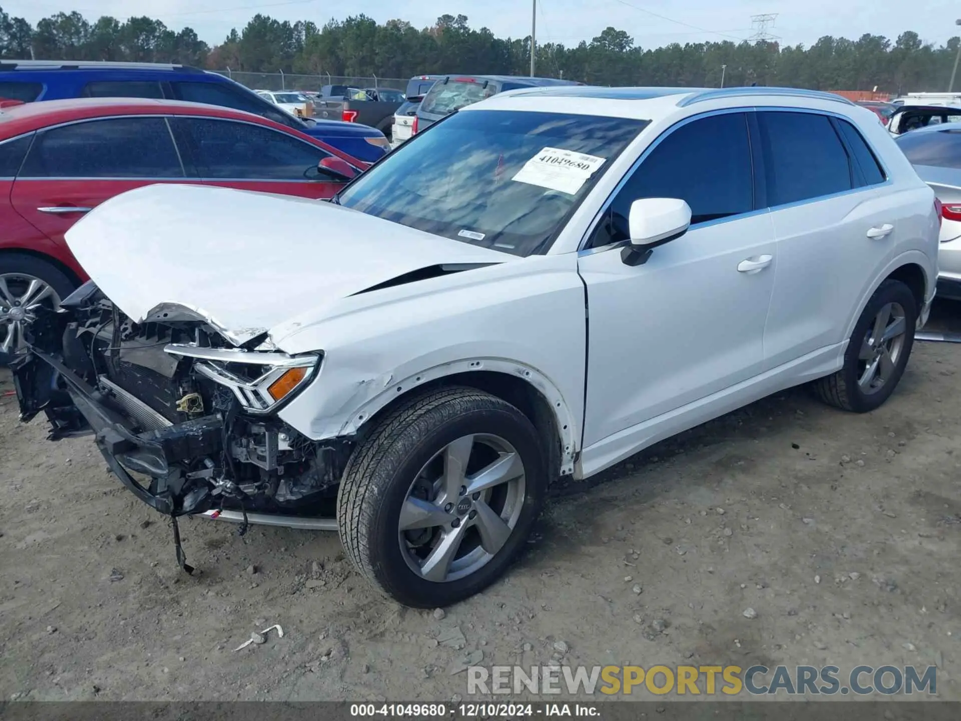 2 fotografías del automóvil dañado WA1BECF3XL1112844 AUDI Q3 2020