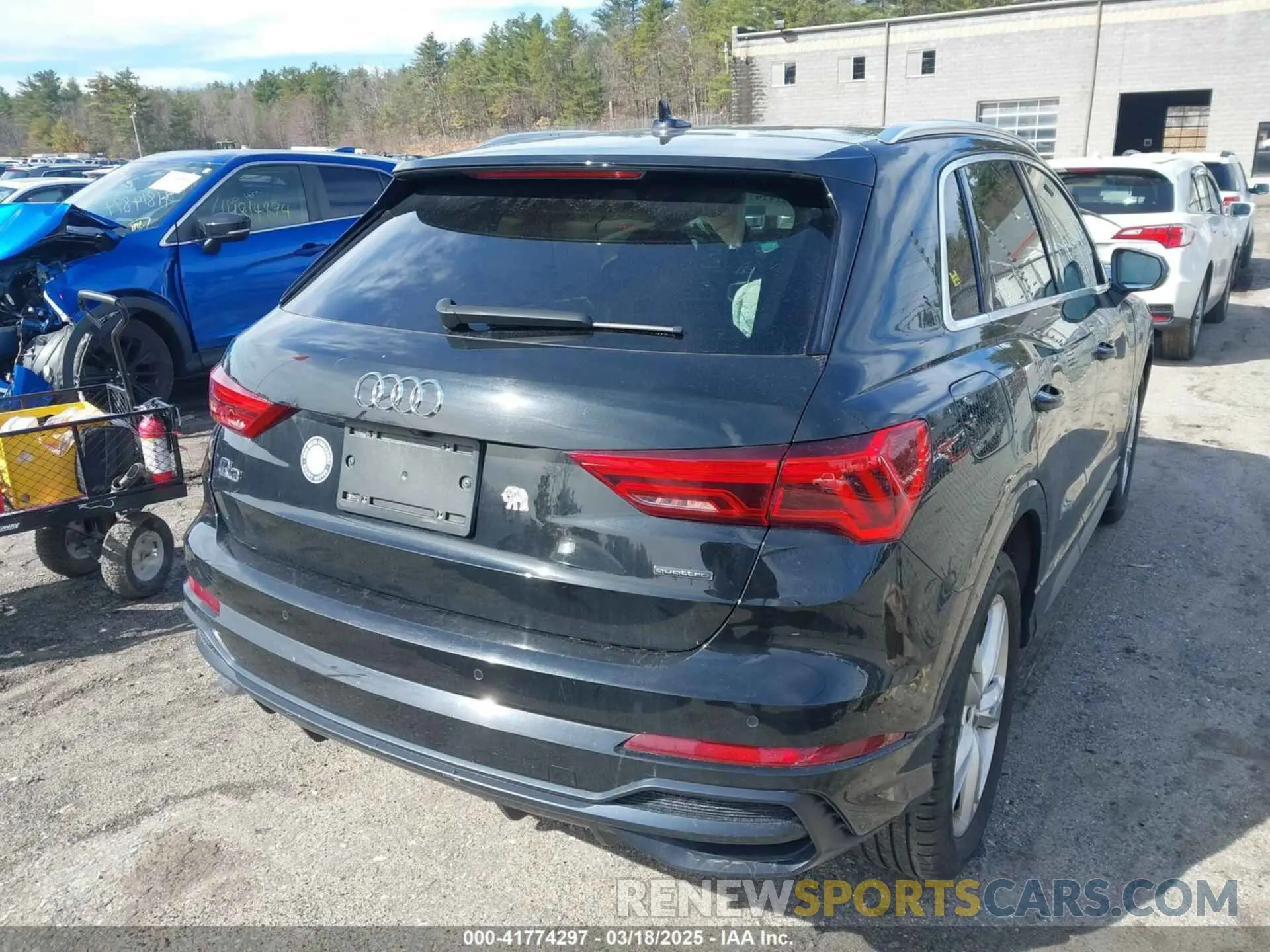 4 fotografías del automóvil dañado WA1DECF31L1030946 AUDI Q3 2020