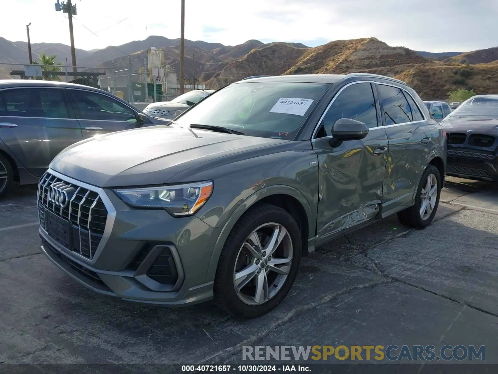 2 fotografías del automóvil dañado WA1DECF39L1028135 AUDI Q3 2020