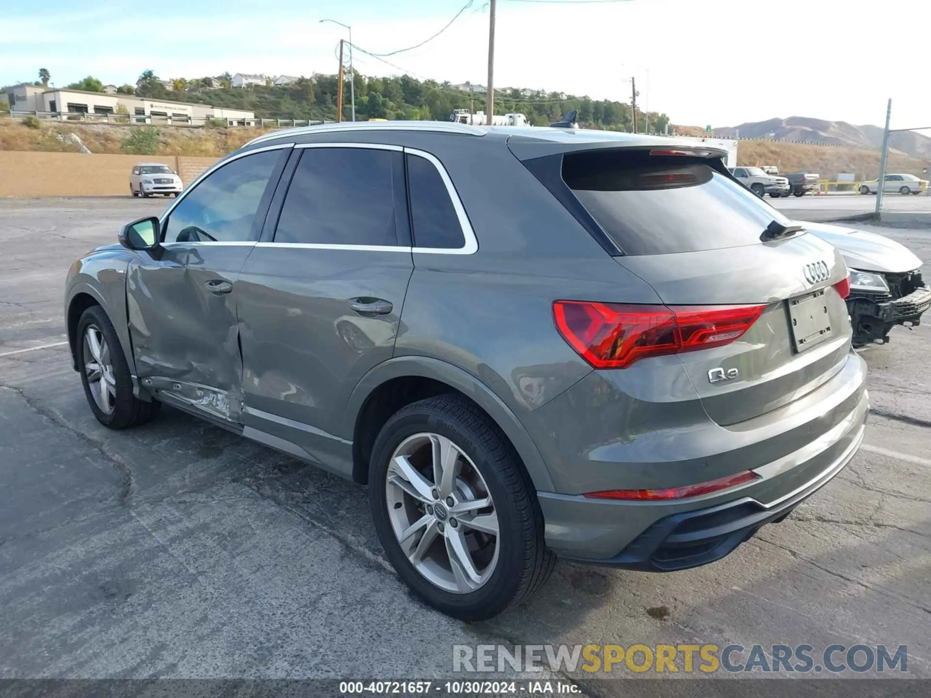 3 fotografías del automóvil dañado WA1DECF39L1028135 AUDI Q3 2020